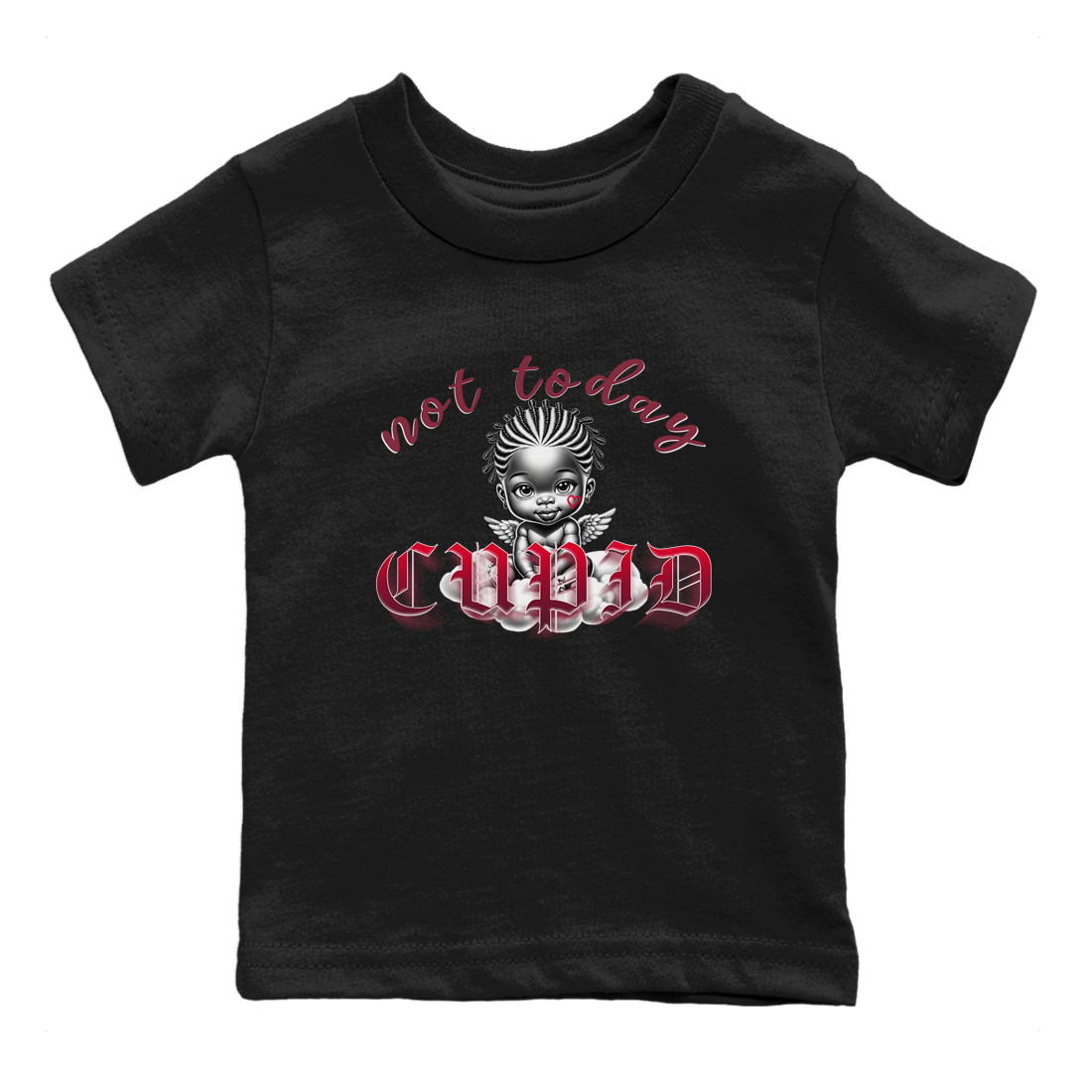 AF1 Layers Of Love shirt Valentine's Day Shirt to match jordans Not Today Cupid sneaker tees Air Force 1 Layers Of Love Drip Gear Zone baby toddler Black 2 cotton Shirt