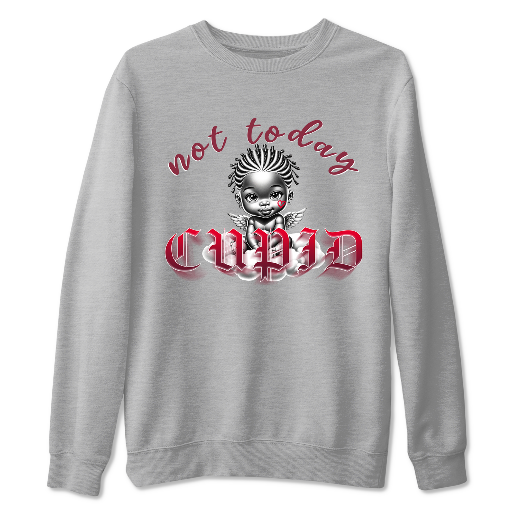 AF1 Layers Of Love shirt Valentine's Day Shirt to match jordans Not Today Cupid sneaker tees Air Force 1 Layers Of Love Drip Gear Zone unisex cotton Heather Grey 2 crew neck shirt