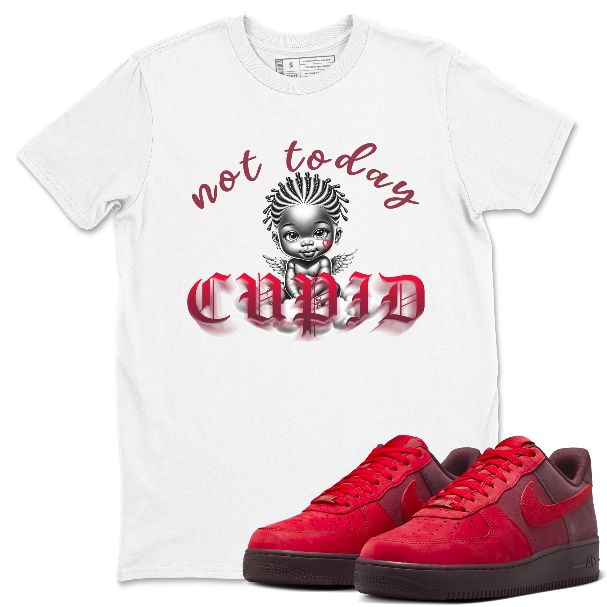 AF1 Layers Of Love shirt Valentine's Day Shirt to match jordans Not Today Cupid sneaker tees Air Force 1 Layers Of Love Drip Gear Zone unisex cotton White 1 crew neck shirt