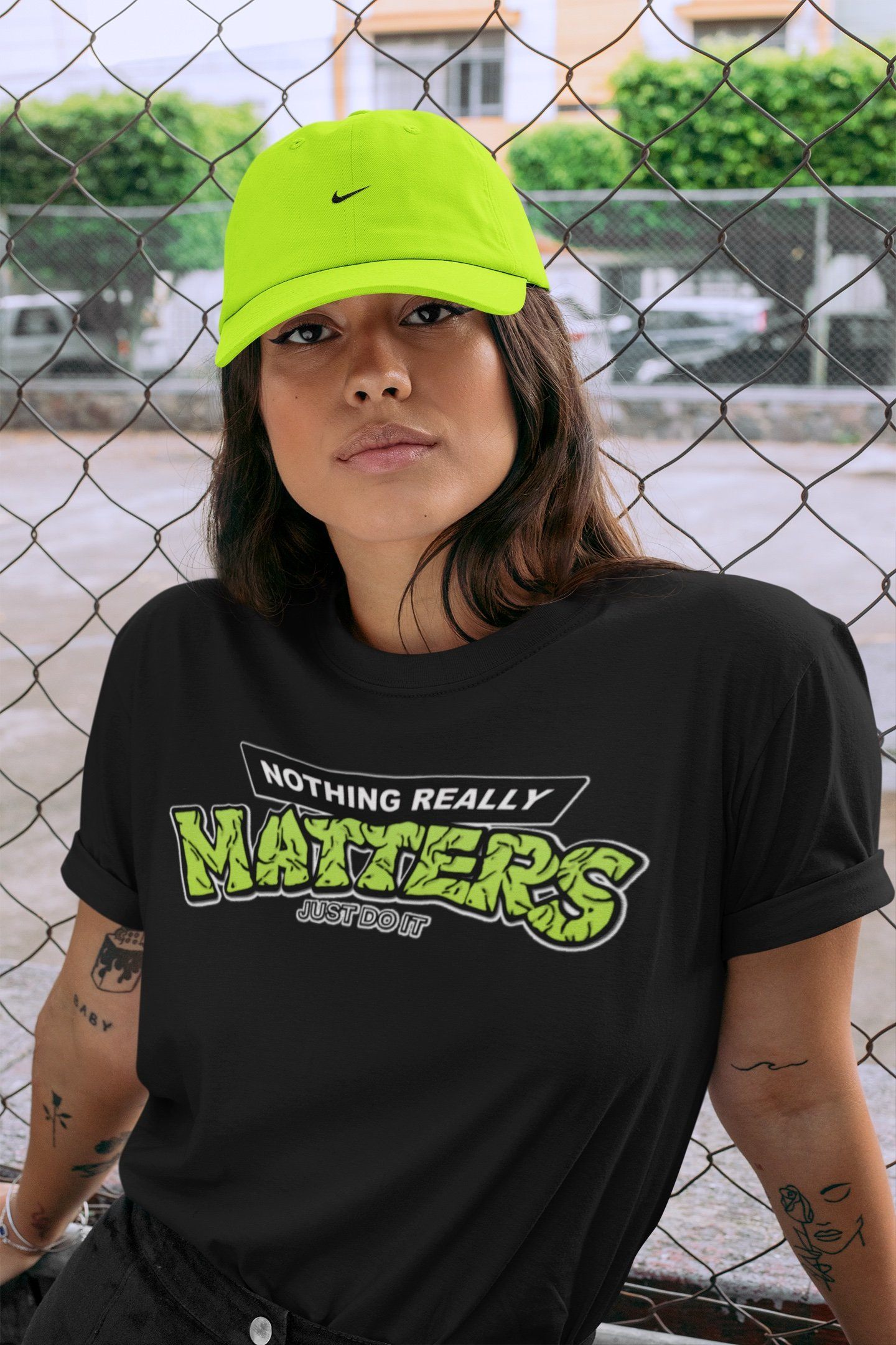 Jordan 6 Electric Green Shirt To Match Jordans Nothing Matters Sneaker Tees Jordan 6 Electric Green Drip Gear Zone Sneaker Matching Clothing Unisex Shirts