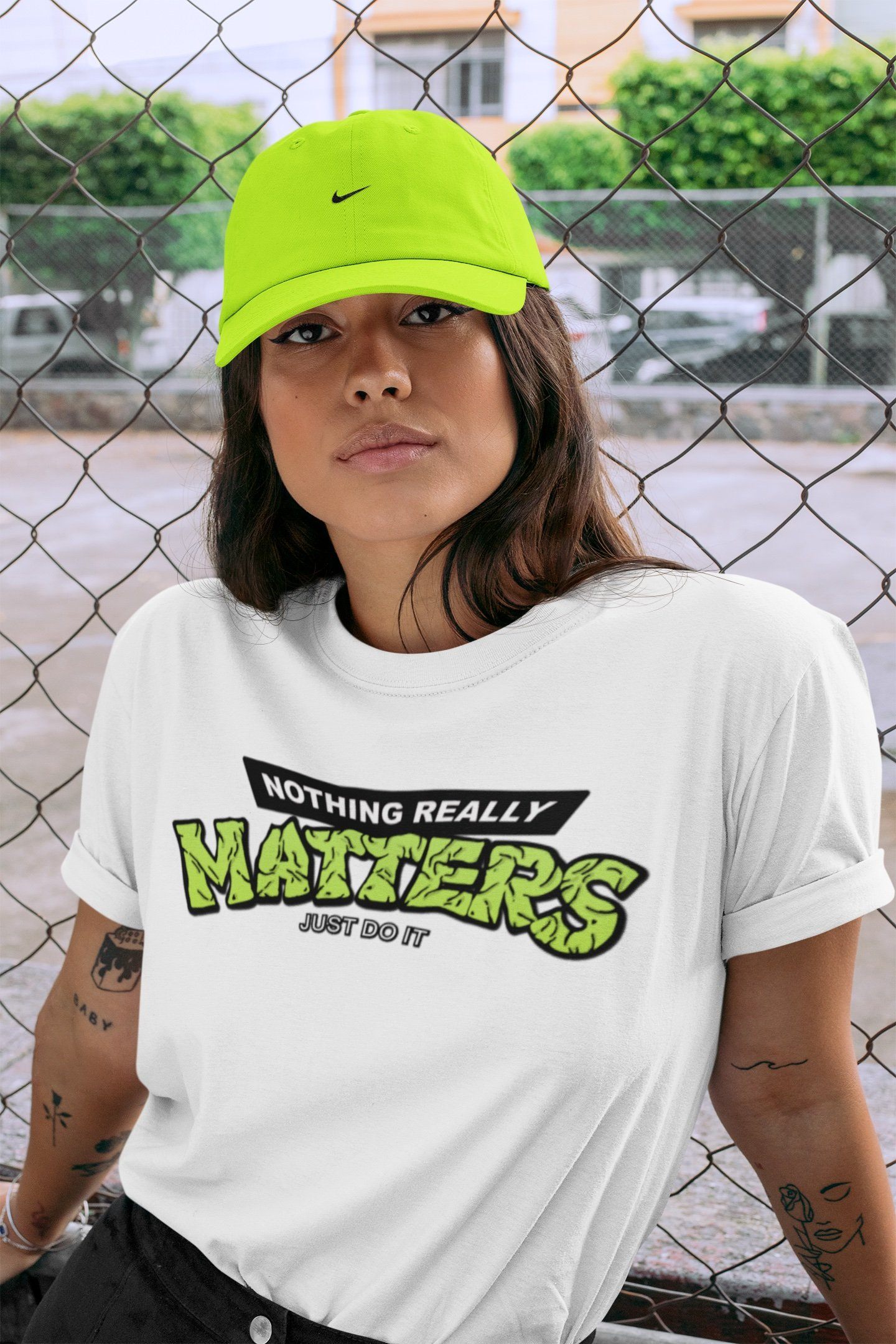 Jordan 6 Electric Green Shirt To Match Jordans Nothing Matters Sneaker Tees Jordan 6 Electric Green Drip Gear Zone Sneaker Matching Clothing Unisex Shirts