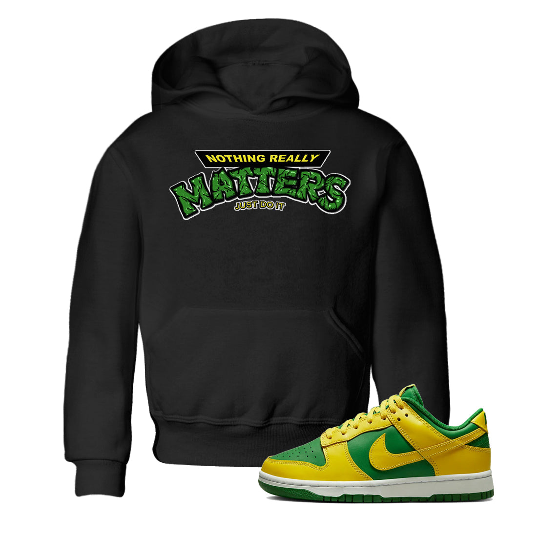 Dunk Reverse Brazil Sneaker Match Tees Nothing Matters Sneaker Tees Dunk Reverse Brazil Jordan to match sneaker T-Shirt Kids Shirts