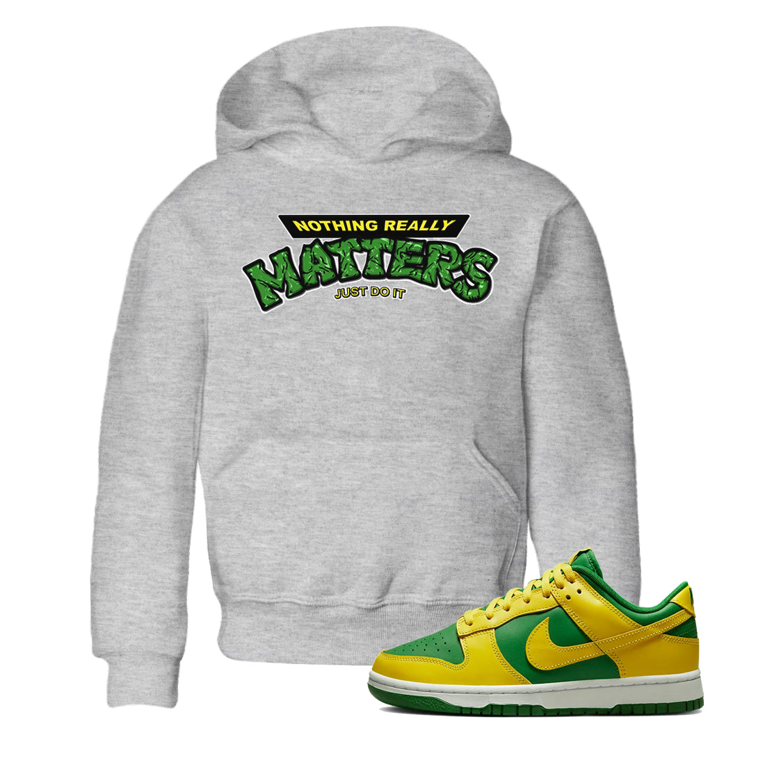 Dunk Reverse Brazil Sneaker Match Tees Nothing Matters Sneaker Tees Dunk Reverse Brazil Jordan to match sneaker T-Shirt Kids Shirts
