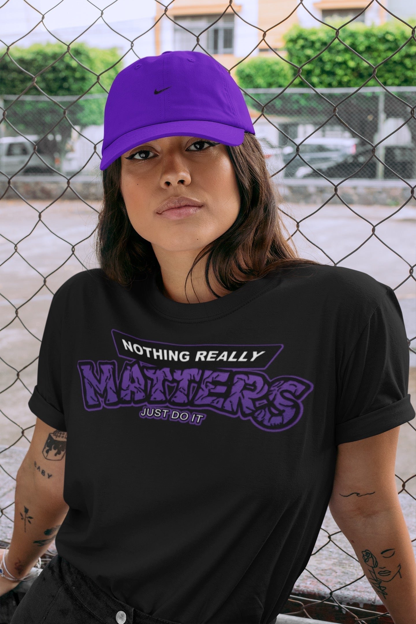 Jordan 13 Court Purple Shirt To Match Jordans Nothing Matters Sneaker Tees Jordan 13 Court Purple Drip Gear Zone Sneaker Matching Clothing Unisex Shirts