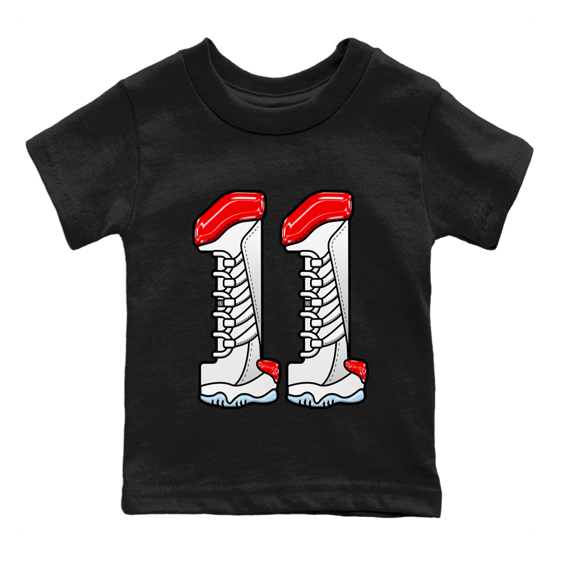 Air Jordan 11 cherry Sneaker Match Tees Number 11 Sneaker Tees Air Jordan 11 cherry Jordan to match sneaker T-Shirt Kids Shirts