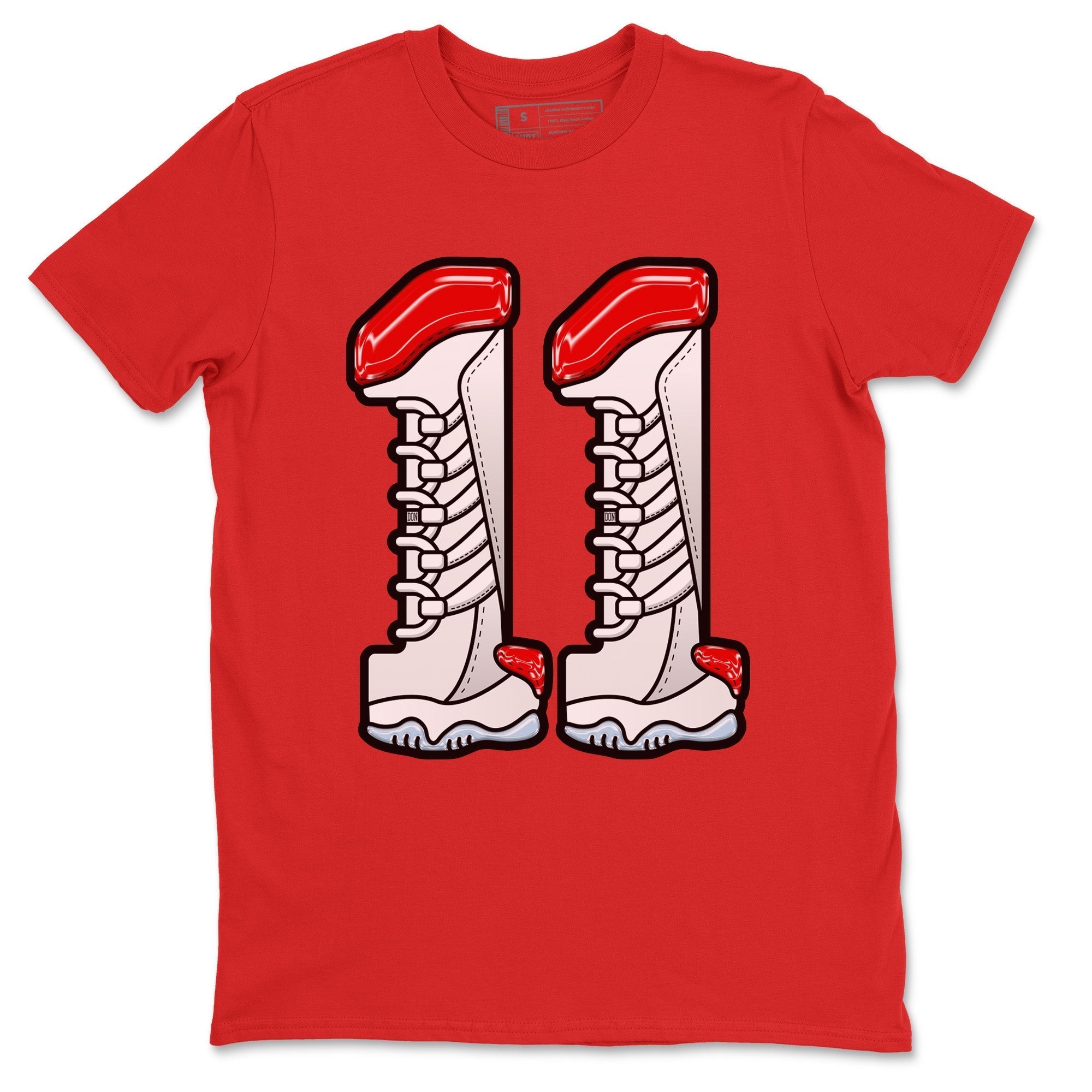 Air Jordan 11 cherry Sneaker Match Tees Number 11 Sneaker Tees Air Jordan 11 cherry Jordan to match sneaker T-Shirt Crew Neck Shirts