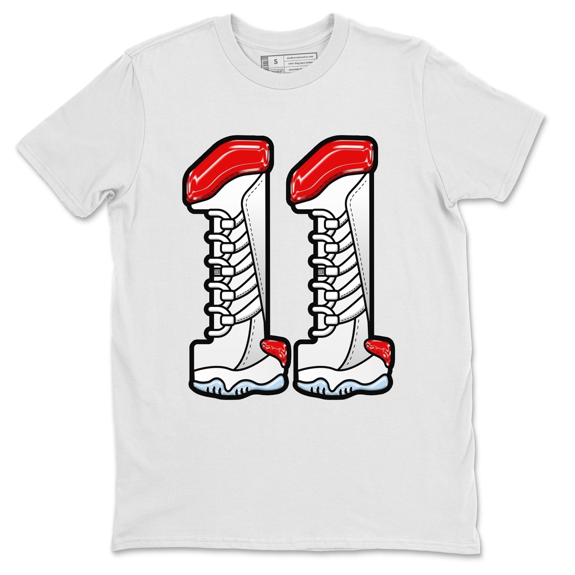 Air Jordan 11 cherry Sneaker Match Tees Number 11 Sneaker Tees Air Jordan 11 cherry Jordan to match sneaker T-Shirt Crew Neck Shirts