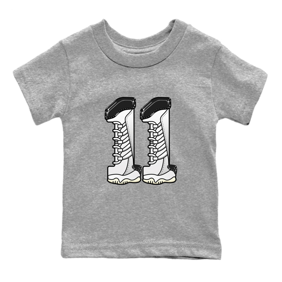 11s Gratitude shirt to match jordans Number 11 sneaker tees Air Jordan 11 Gratitude Drip Gear Zone Baby Toddler Heather Grey 2 T-Shirt