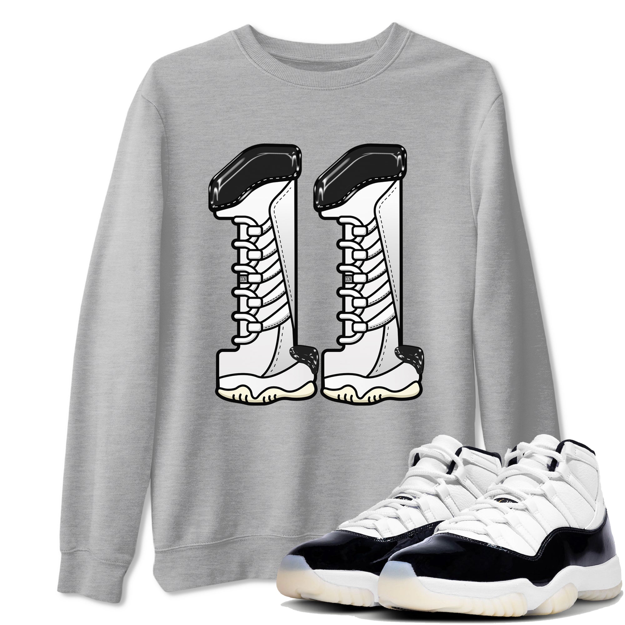 11s Gratitude shirt to match jordans Number 11 sneaker tees Air Jordan 11 Gratitude Drip Gear Zone Unisex Heather Grey 1 T-Shirt
