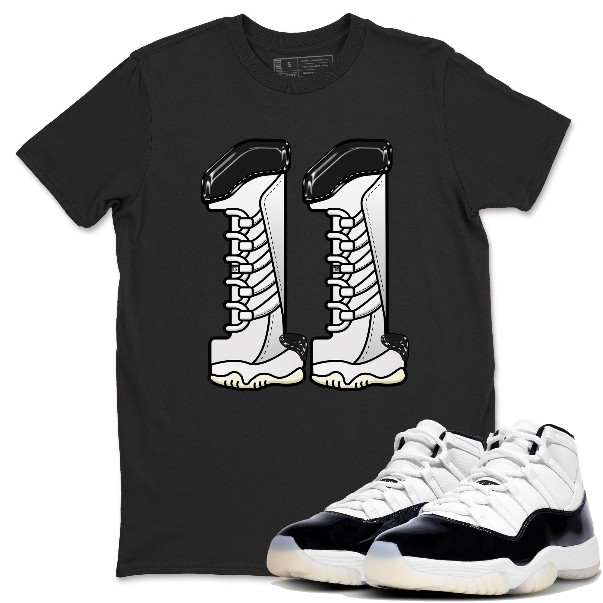 11s Gratitude shirt to match jordans Number 11 sneaker tees Air Jordan 11 Gratitude Drip Gear Zone Unisex Black 1 T-Shirt