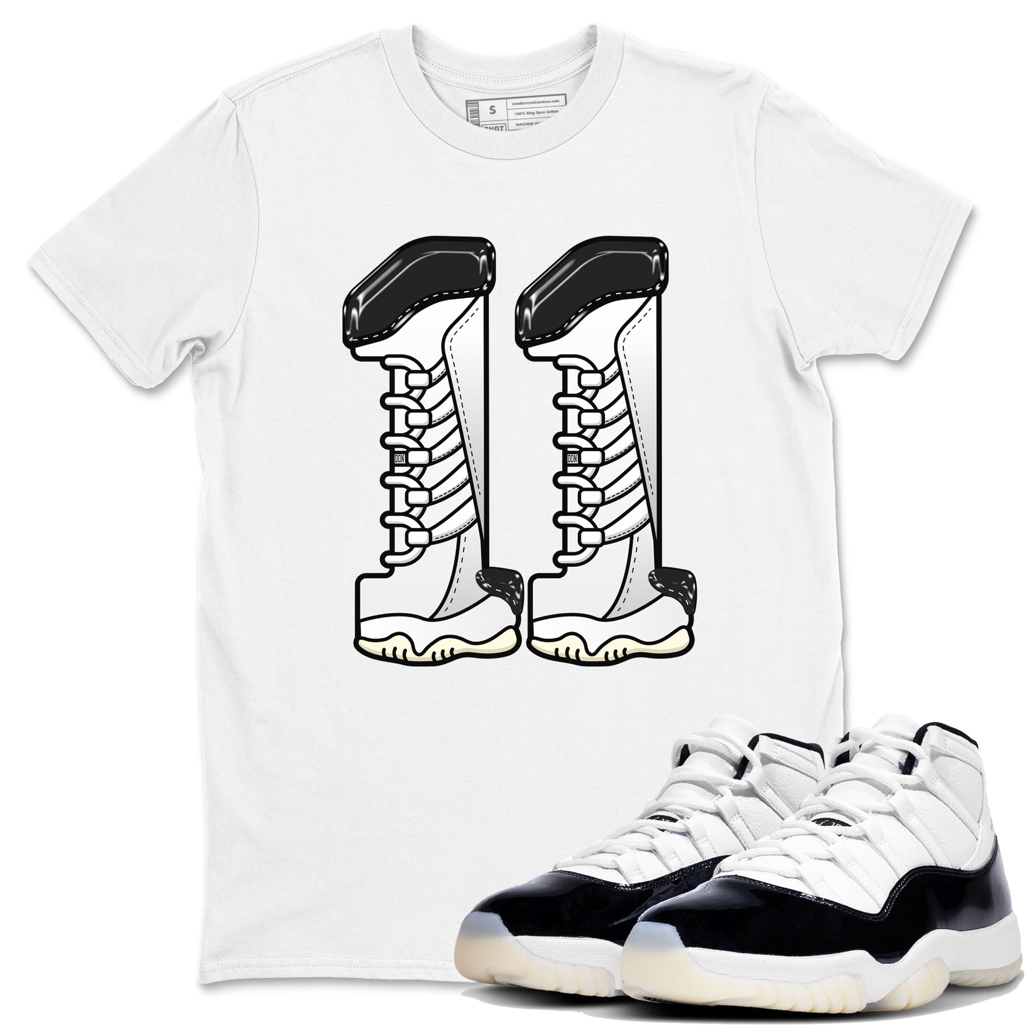 11s Gratitude shirt to match jordans Number 11 sneaker tees Air Jordan 11 Gratitude Drip Gear Zone Unisex White 1 T-Shirt