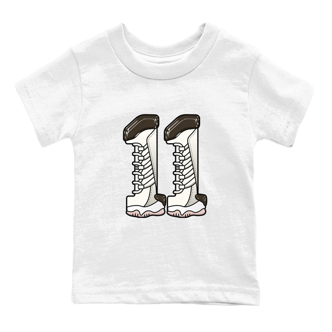11s Neapolitan shirt to match jordans Number 11 sneaker matching t-shirts and clothing Air Jordan 11 Neapolitan Drip Gear Zone Youth Kids Toddler White 2 T-Shirt