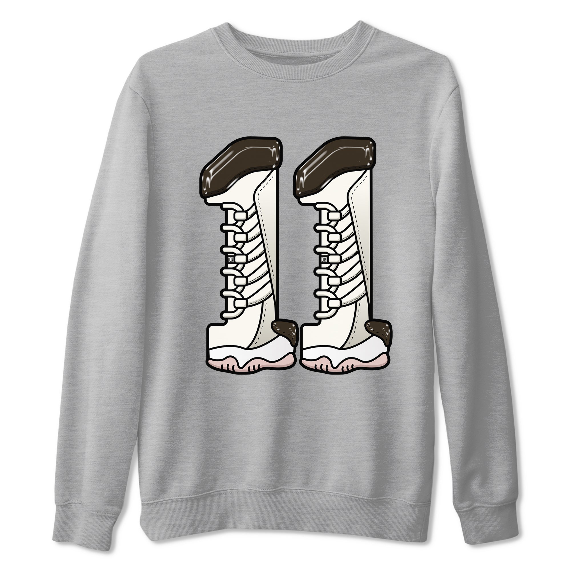 11s Neapolitan shirt to match jordans Number 11 sneaker matching t-shirts and clothing Air Jordan 11 Neapolitan Drip Gear Zone Cotton Casual Unisex Heather Grey 2 T-Shirt