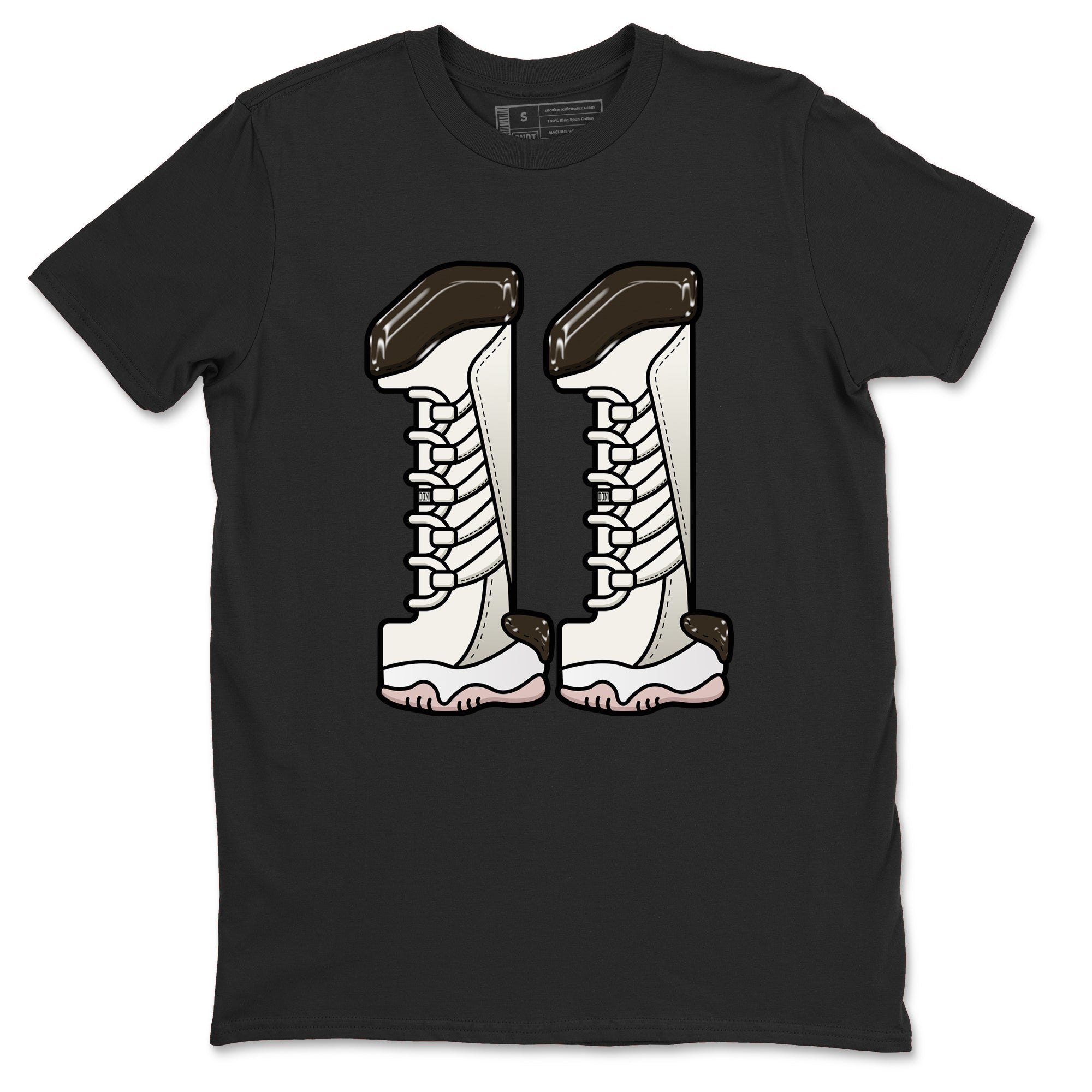 11s Neapolitan shirt to match jordans Number 11 sneaker matching t-shirts and clothing Air Jordan 11 Neapolitan Drip Gear Zone Cotton Casual Unisex Black 2 T-Shirt
