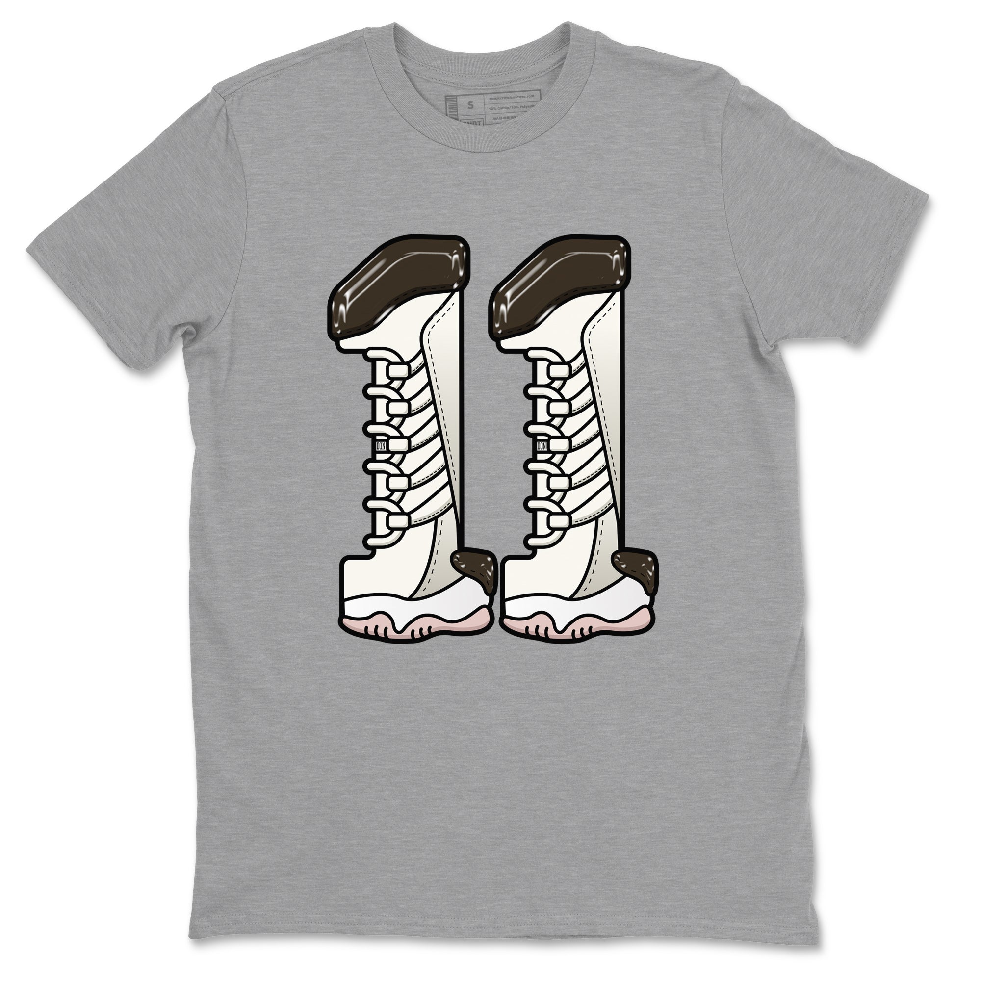 11s Neapolitan shirt to match jordans Number 11 sneaker matching t-shirts and clothing Air Jordan 11 Neapolitan Drip Gear Zone Cotton Casual Unisex Heather Grey 2 T-Shirt