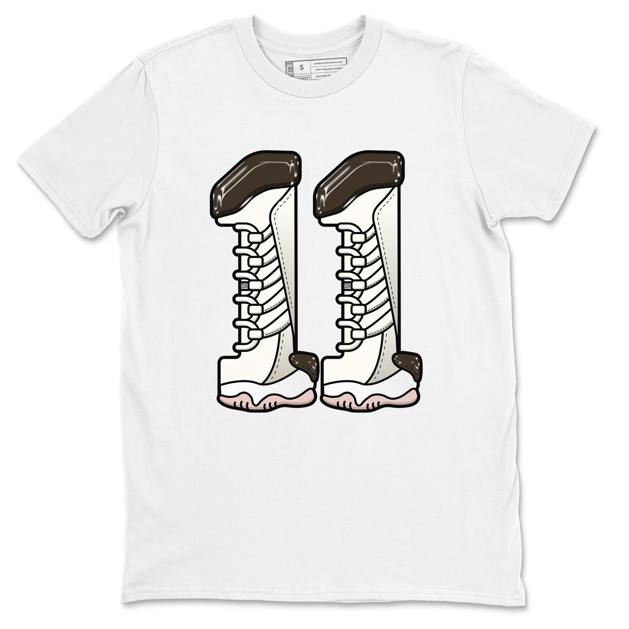 11s Neapolitan shirt to match jordans Number 11 sneaker matching t-shirts and clothing Air Jordan 11 Neapolitan Drip Gear Zone Cotton Casual Unisex White 2 T-Shirt