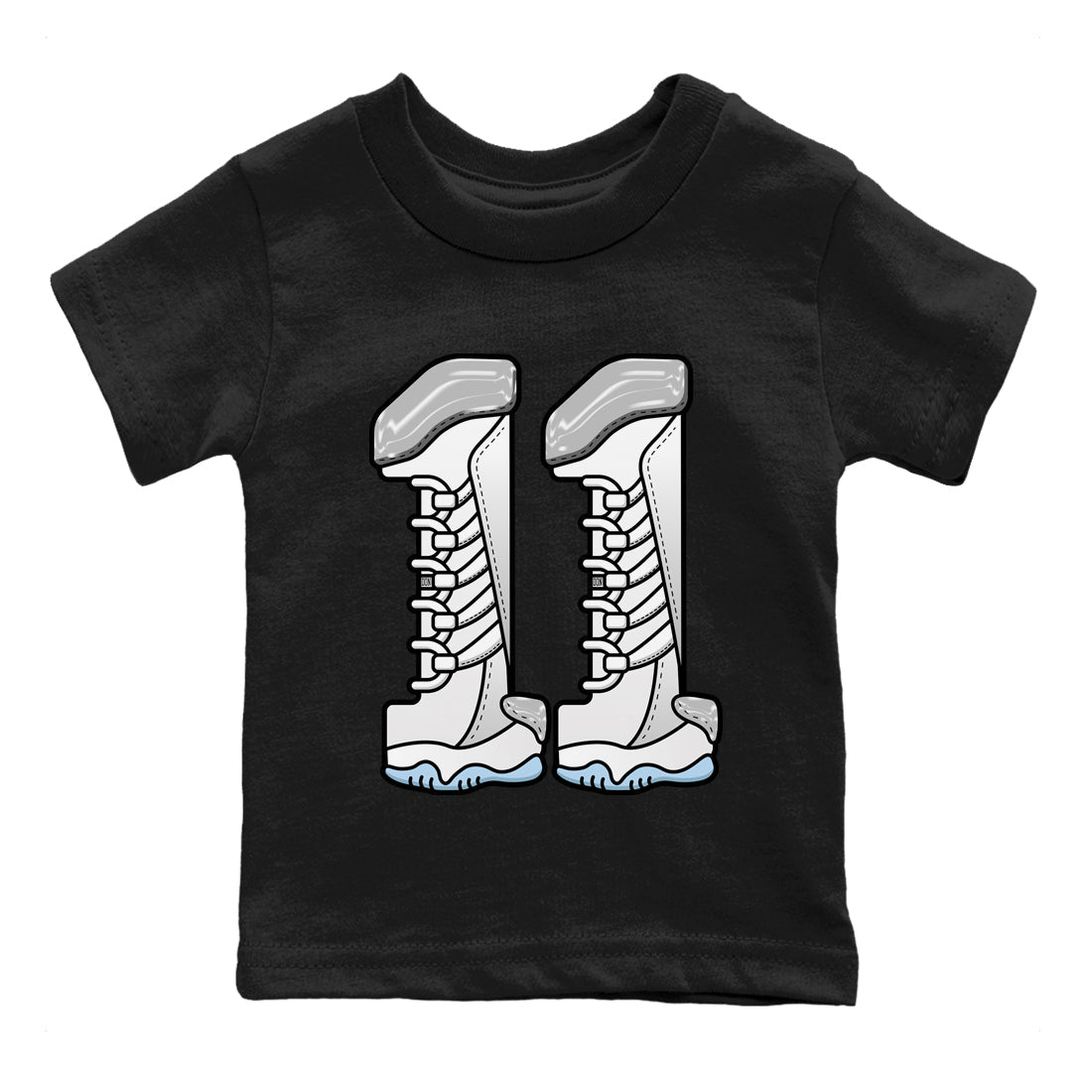 Air Jordan 11 White Cement Number 11 Baby and Kids Streetwear Sneaker Shirt Air Jordan 11 Cement Grey Kids Streetwear Sneaker Shirt Washing and Care Tip