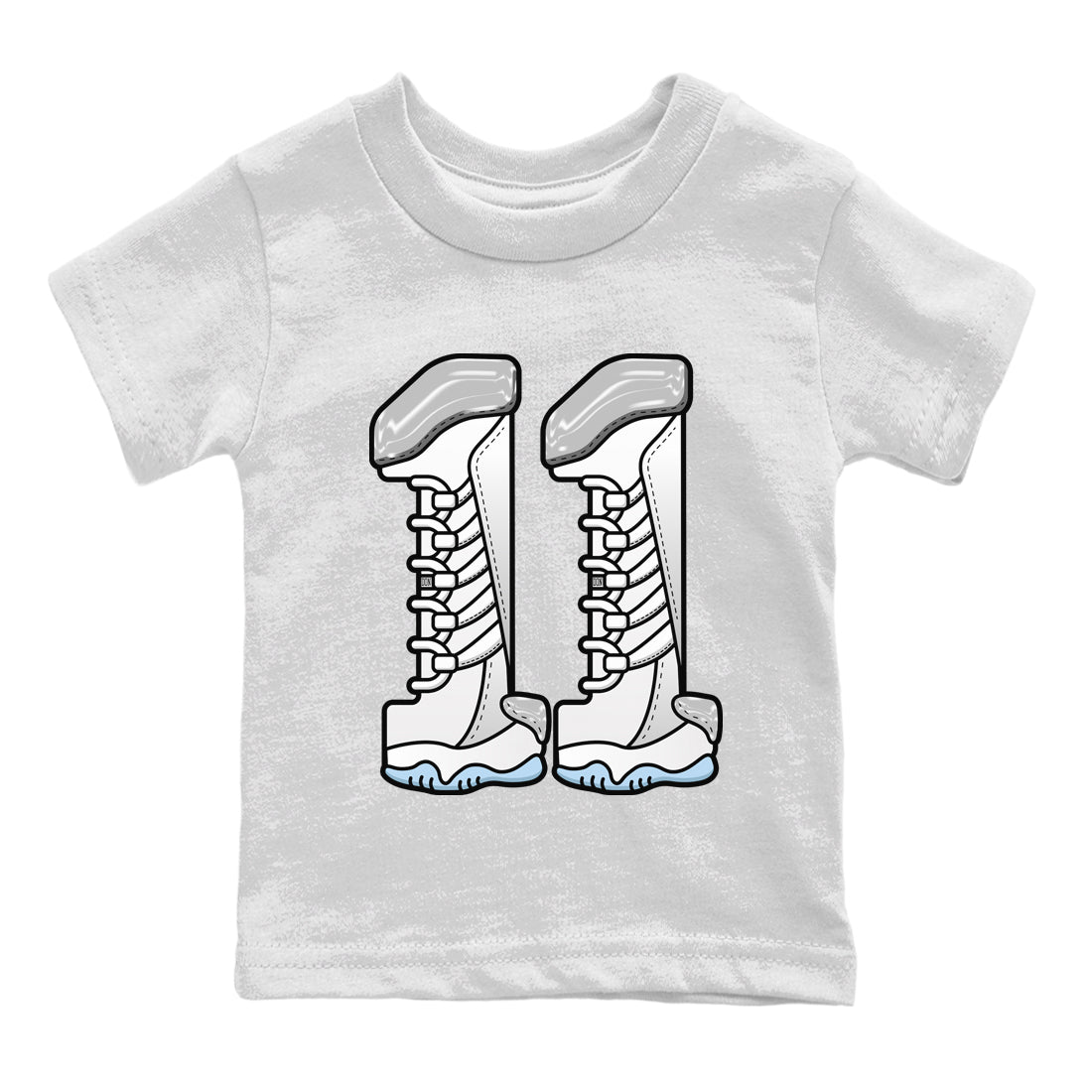 Air Jordan 11 White Cement Sneaker Match Tees Number 11 Streetwear Sneaker Shirt Air Jordan 11 Cement Grey Sneaker Release Tees Kids Shirts White 2