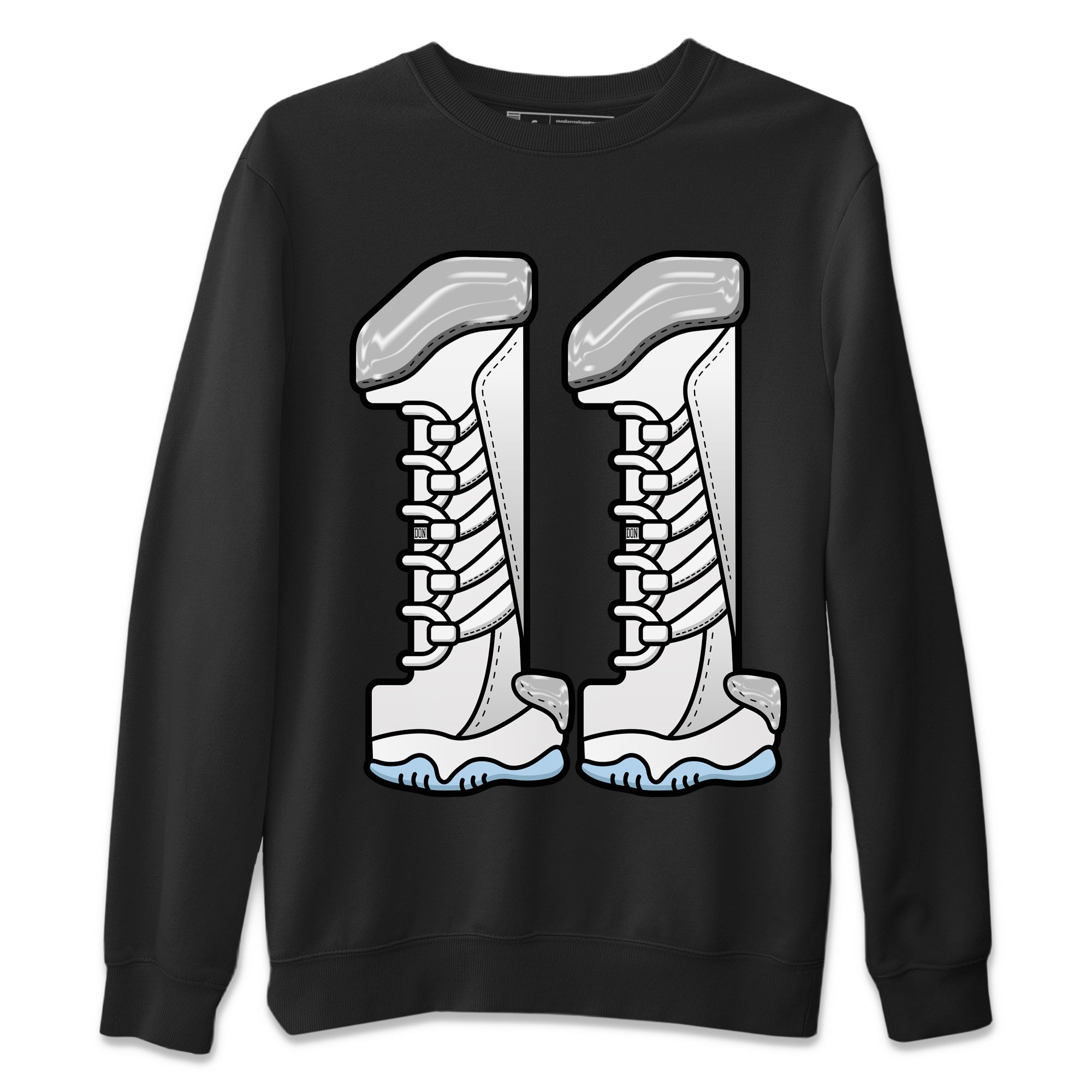 Air Jordan 11 White Cement Sneaker Match Tees Number 11 Streetwear Sneaker Shirt Air Jordan 11 Cement Grey Sneaker Release Tees Unisex Shirts Black 2