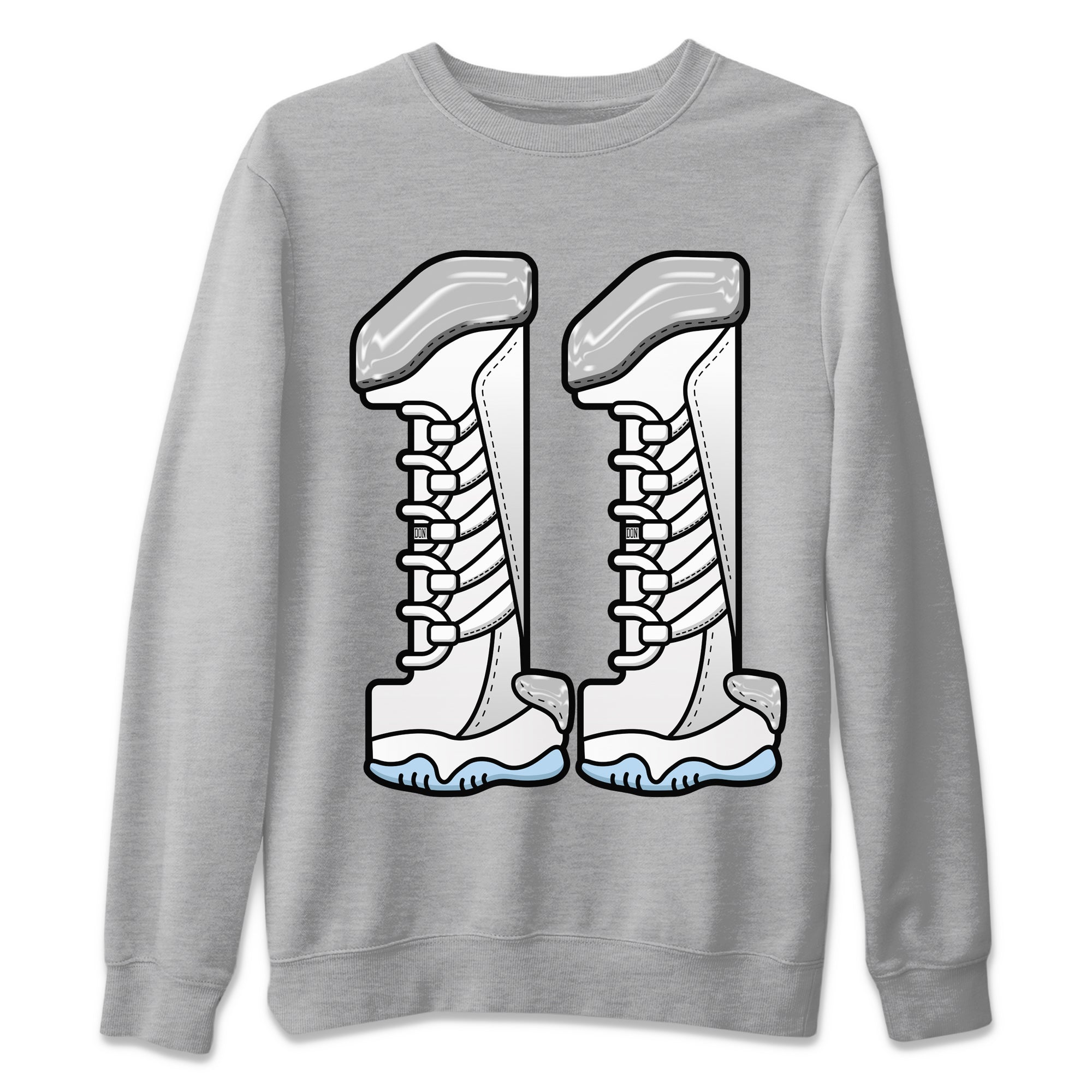 Air Jordan 11 White Cement Sneaker Match Tees Number 11 Streetwear Sneaker Shirt Air Jordan 11 Cement Grey Sneaker Release Tees Unisex Shirts Heather Grey 2