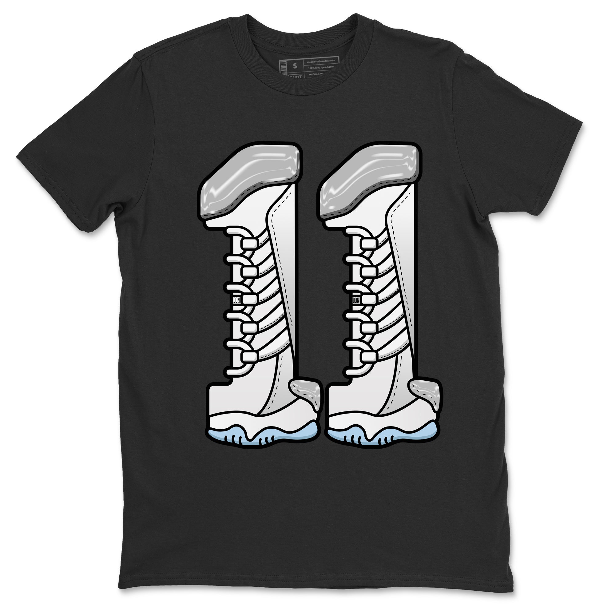 Air Jordan 11 White Cement Sneaker Match Tees Number 11 Streetwear Sneaker Shirt Air Jordan 11 Cement Grey Sneaker Release Tees Unisex Shirts Black 2