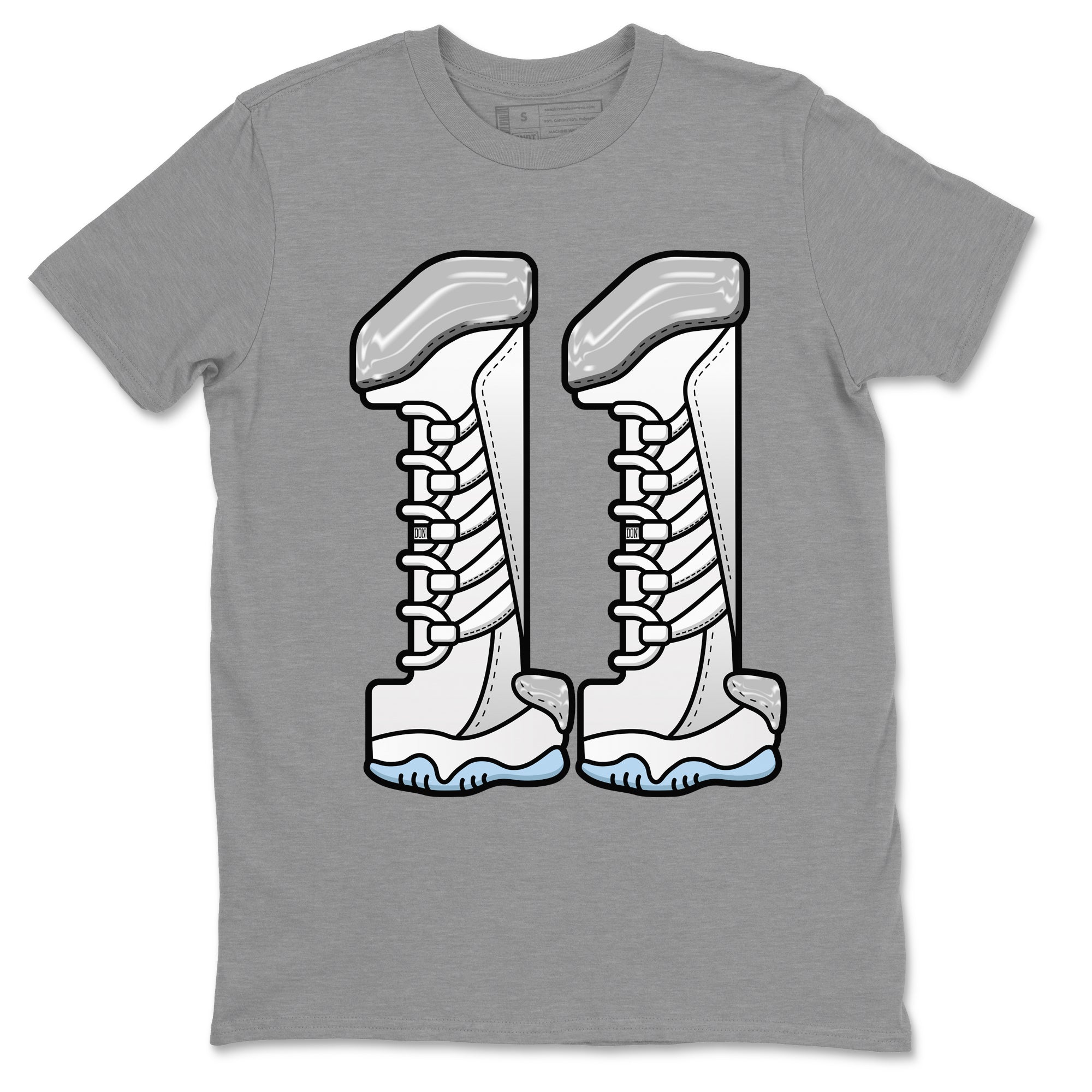 Air Jordan 11 White Cement Sneaker Match Tees Number 11 Streetwear Sneaker Shirt Air Jordan 11 Cement Grey Sneaker Release Tees Unisex Shirts Heather Grey 2