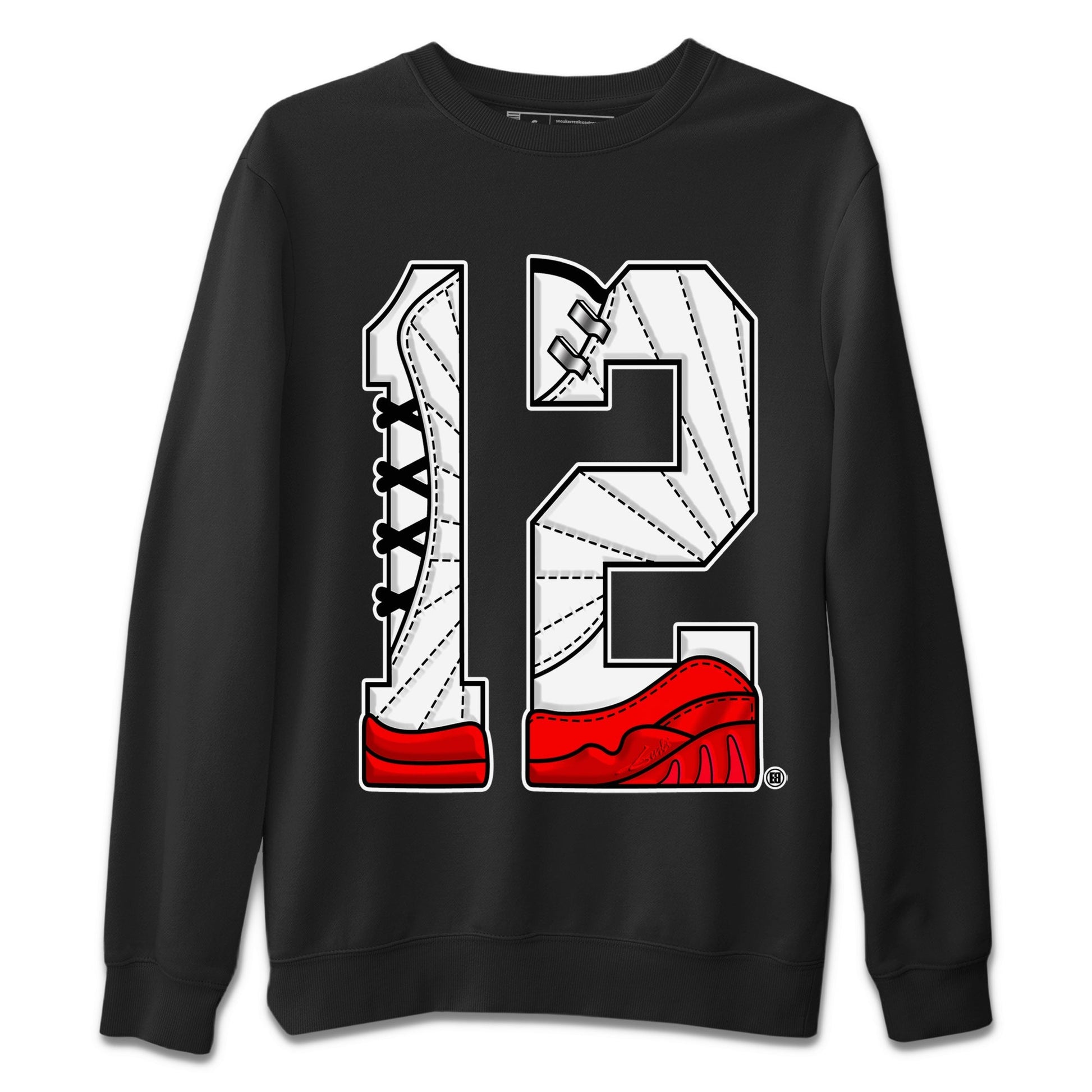 12s Cherry Sneaker Match Tees Number 12 Sneaker Tees Air Jordan 12 Cherry Sneaker Release Tees Unisex Shirts Black 2