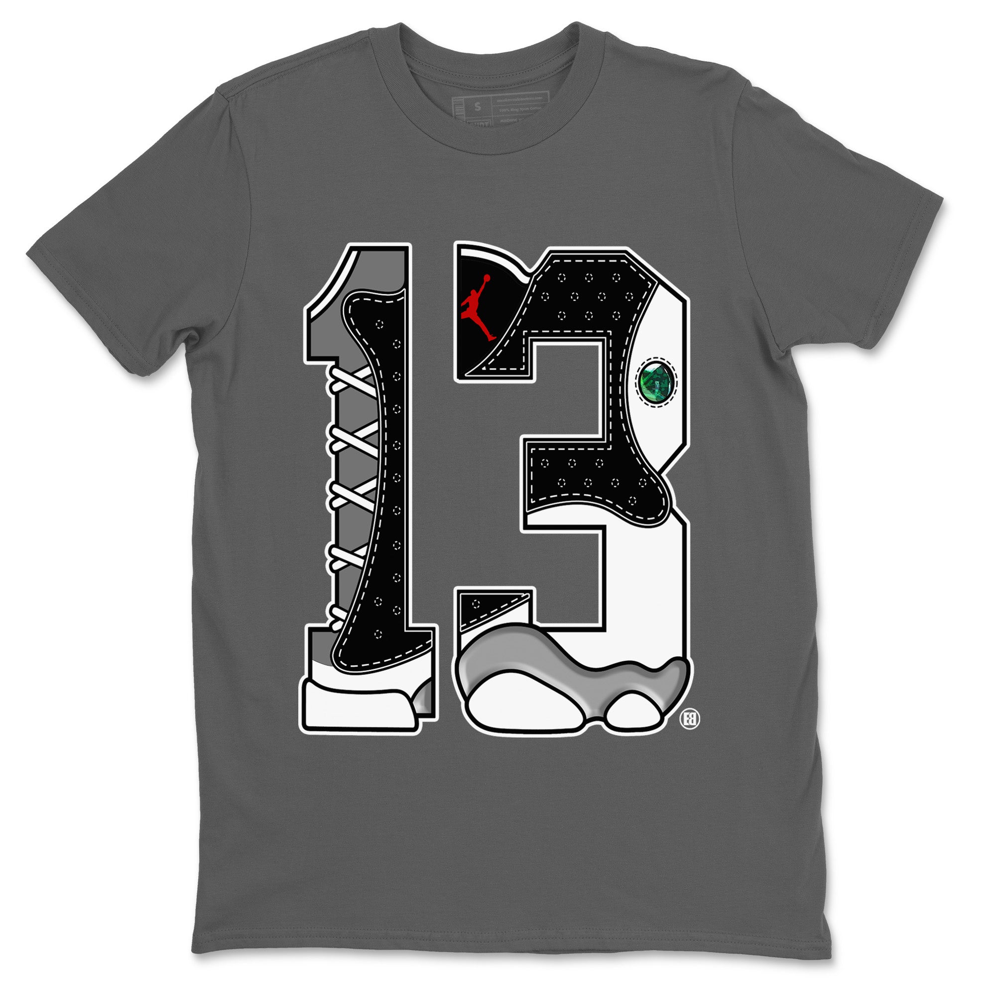 Air Jordan 13 Black Flint Shirt To Match Jordans Number 13 Sneaker Tees Air Jordan 13 Retro Black Flint Drip Gear Zone Sneaker Matching Clothing Unisex Shirts Cool Grey 2