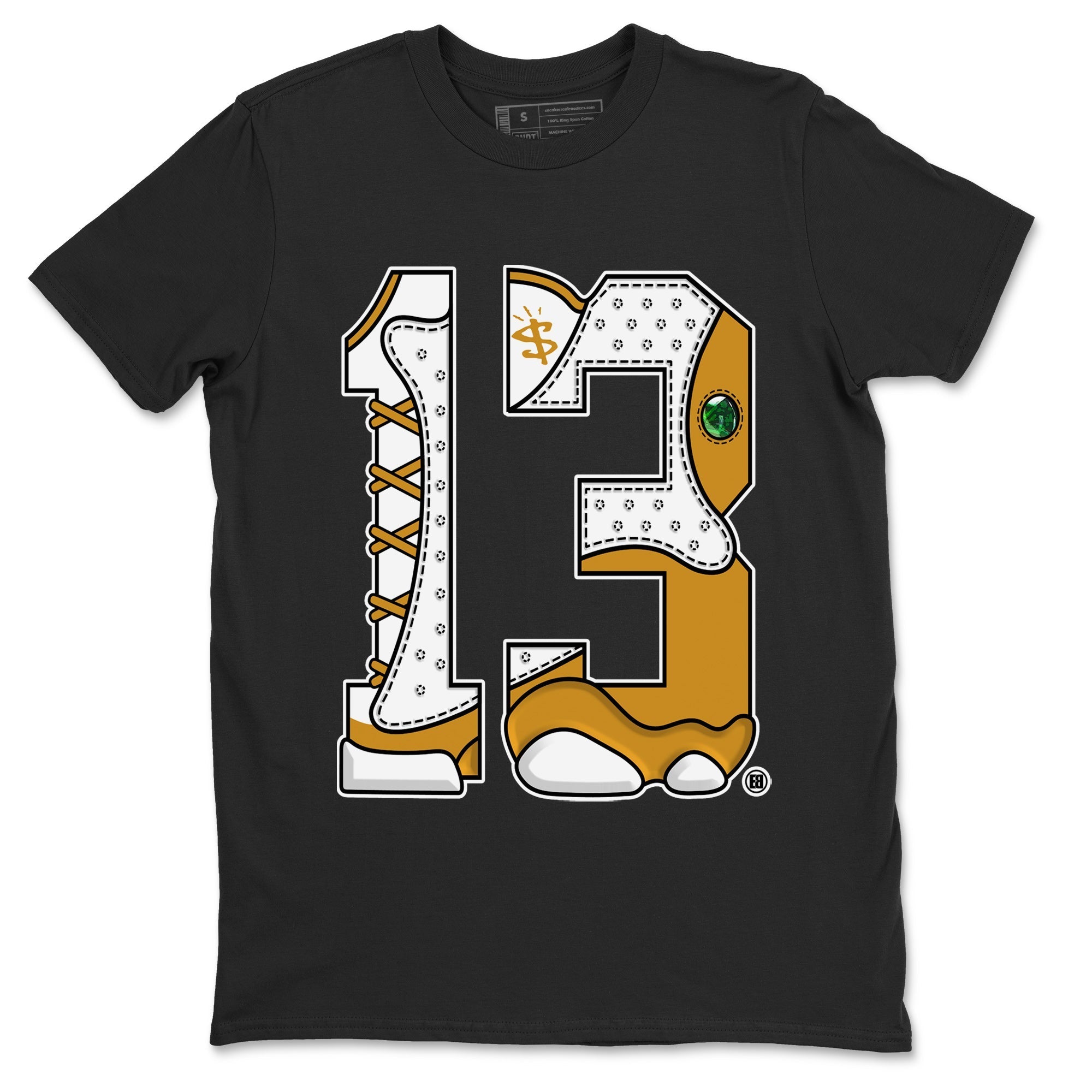 Jordan Retro 13 Wheat Sneaker Matching Tee Number 13 Streetwear Sneaker Shirt Air Jordan 13 Wheat Sneaker Release Tees Unisex Shirts Black 2