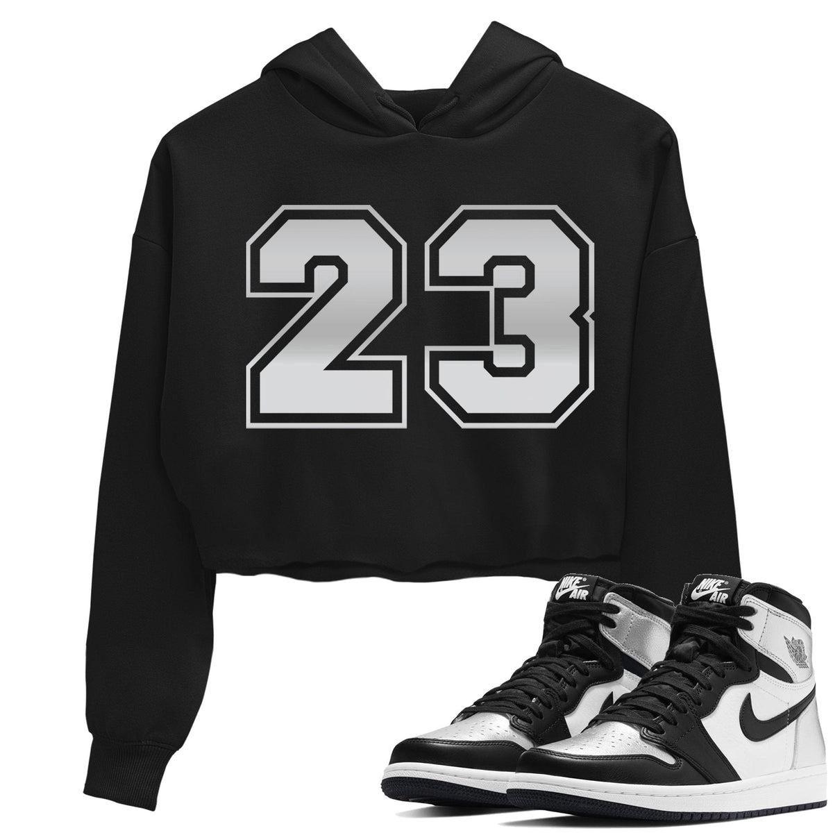 Jordan 1 Silver Toe Sneaker Matching T-Shirt Number 23 Sneaker Tees Jordan 1 Silver Toe Sneaker Release Tees Women's Shirts