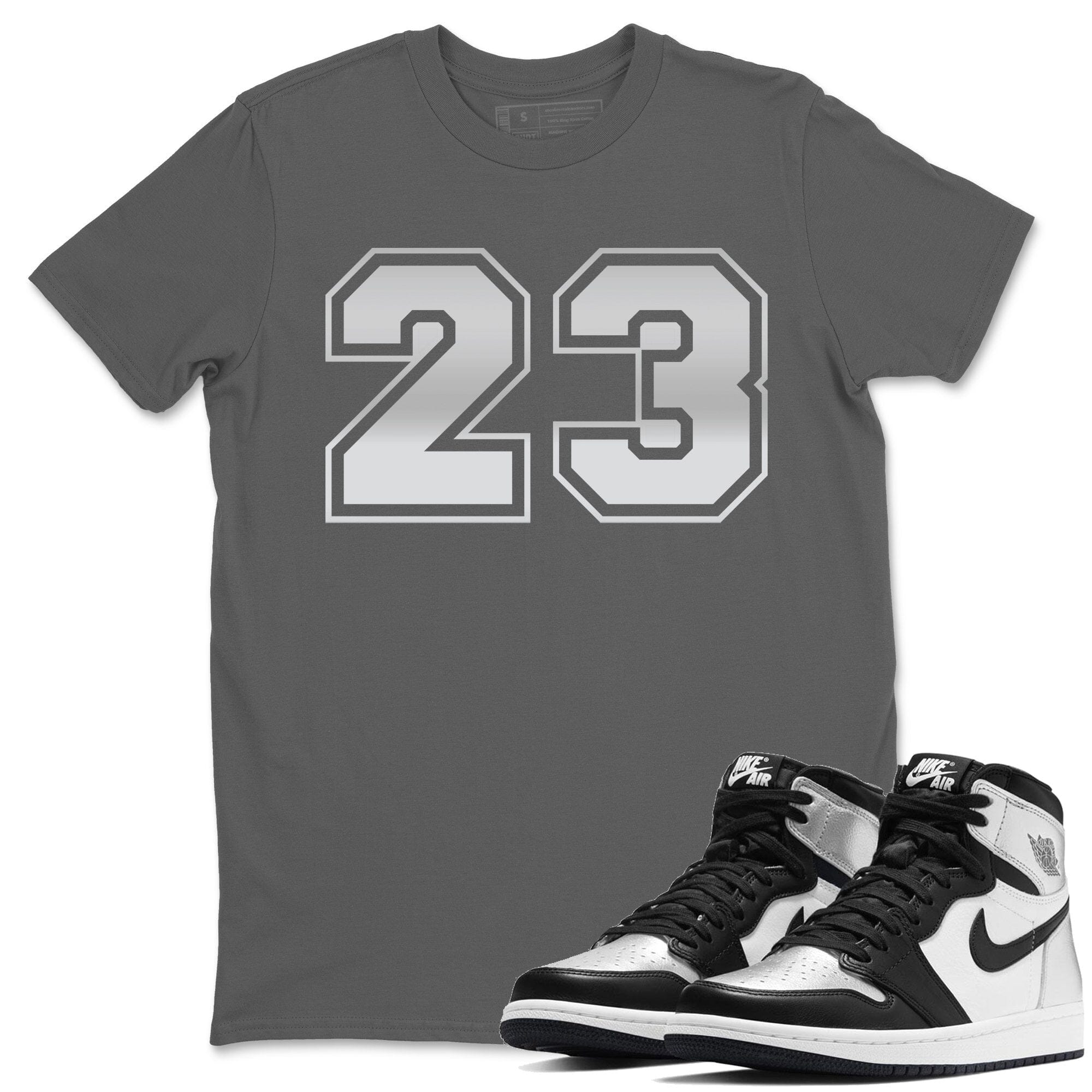 Jordan 1 Silver Toe Shirt To Match Jordans Number 23 Sneaker Tees Jordan 1 Silver Toe Drip Gear Zone Sneaker Matching Clothing Unisex Shirts