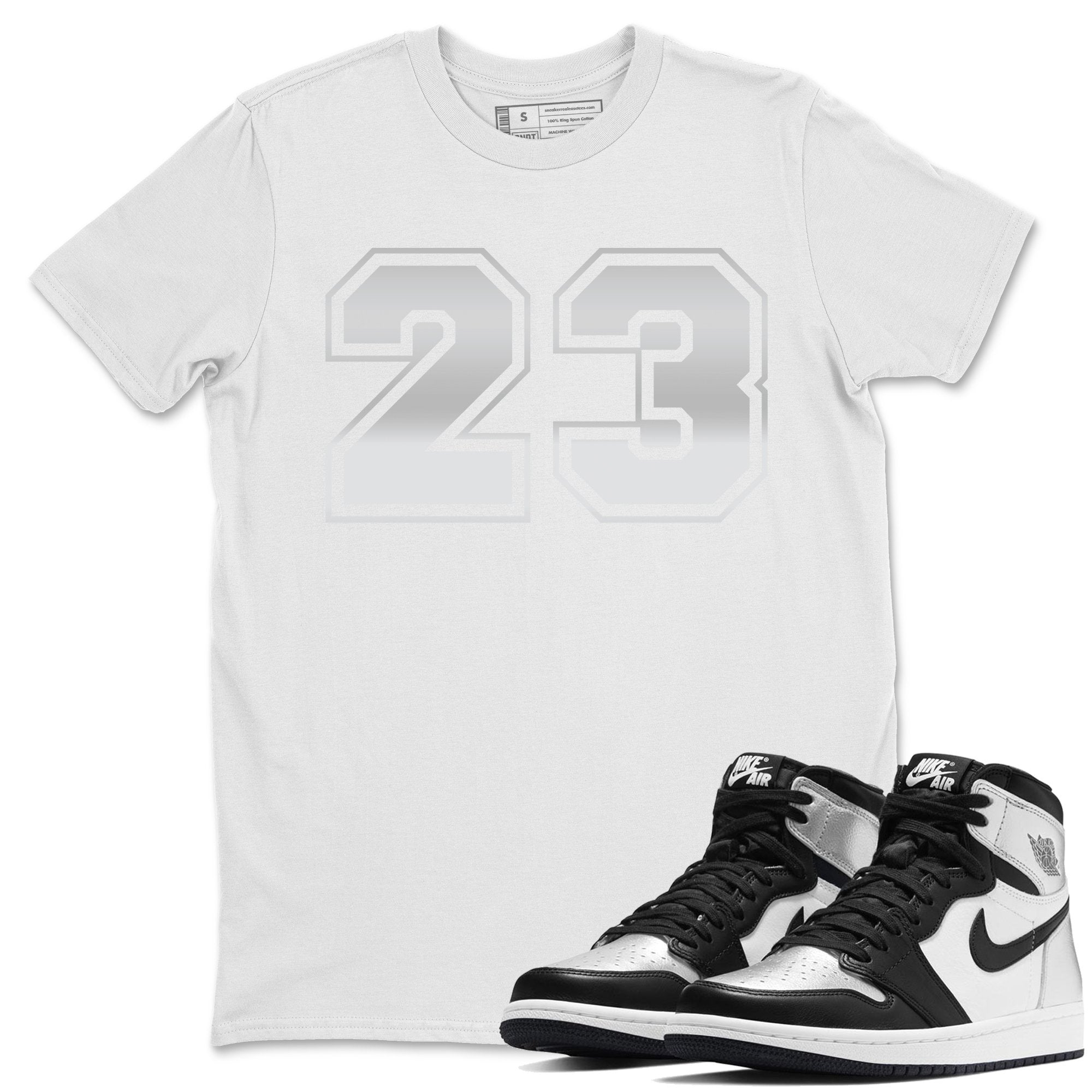 Jordan 1 Silver Toe Shirt To Match Jordans Number 23 Sneaker Tees Jordan 1 Silver Toe Drip Gear Zone Sneaker Matching Clothing Unisex Shirts