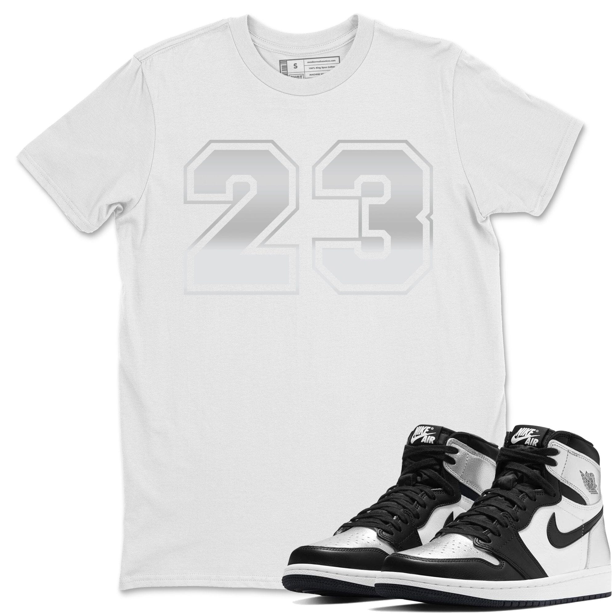 Jordan 1 Silver Toe Shirt To Match Jordans Number 23 Sneaker Tees Jordan 1 Silver Toe Drip Gear Zone Sneaker Matching Clothing Unisex Shirts