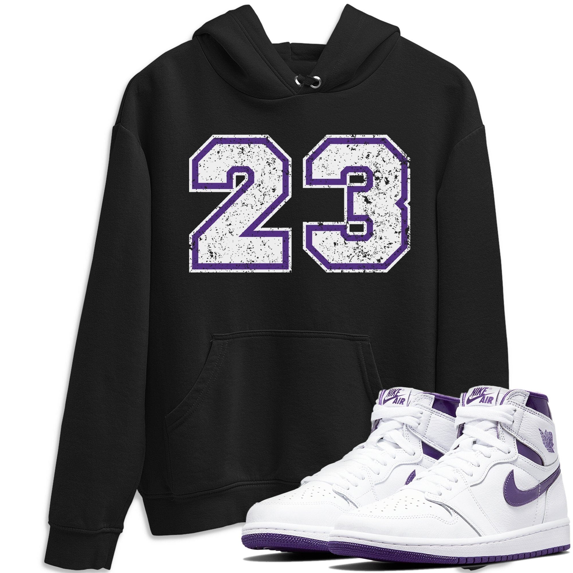 Jordan 1 WMNS Court Purple Shirt To Match Jordans Number 23 Sneaker Tees Jordan 1 WMNS Court Purple Drip Gear Zone Sneaker Matching Clothing Unisex Shirts