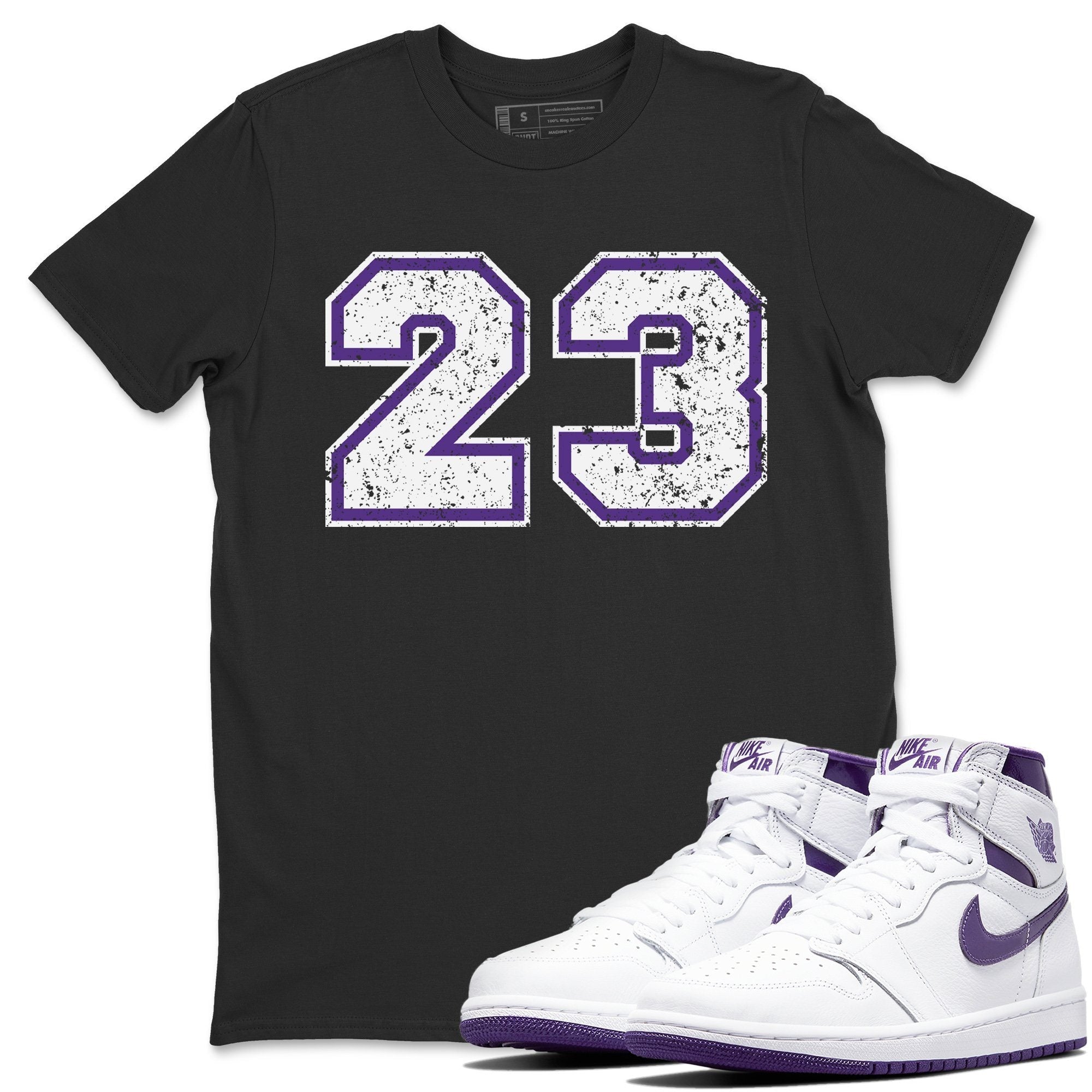 Jordan 1 WMNS Court Purple Shirt To Match Jordans Number 23 Sneaker Tees Jordan 1 WMNS Court Purple Drip Gear Zone Sneaker Matching Clothing Unisex Shirts