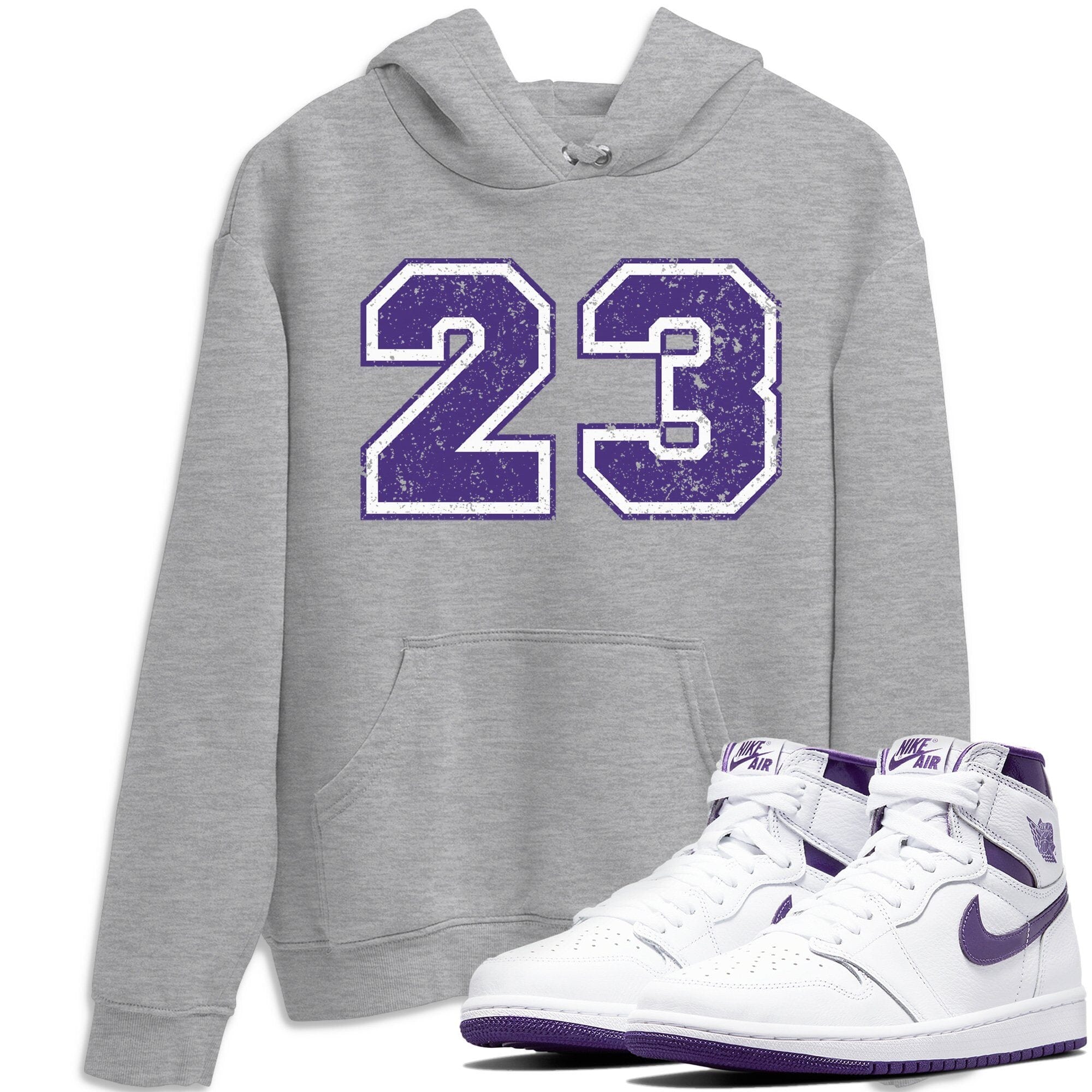 Jordan 1 WMNS Court Purple Shirt To Match Jordans Number 23 Sneaker Tees Jordan 1 WMNS Court Purple Drip Gear Zone Sneaker Matching Clothing Unisex Shirts