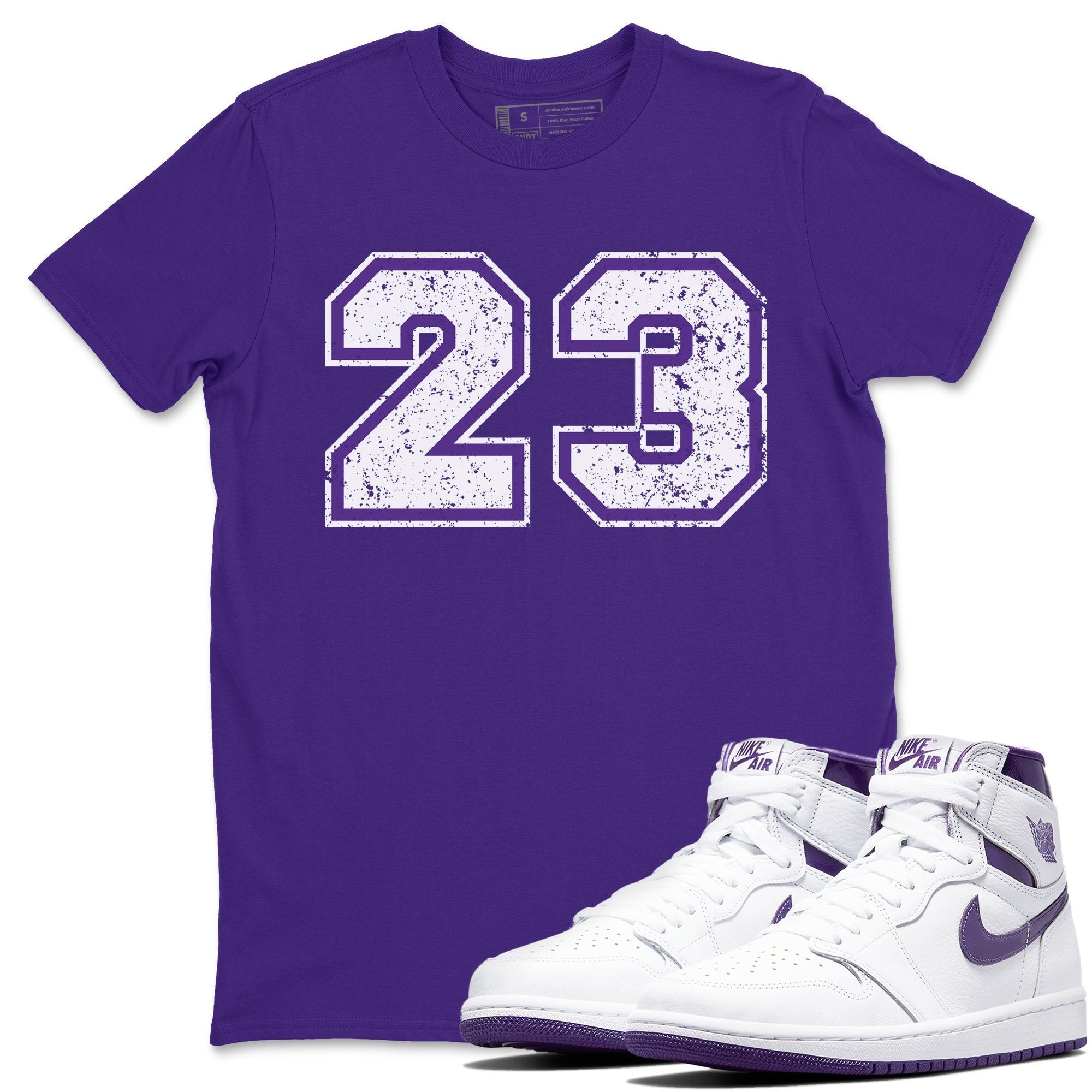 Jordan 1 WMNS Court Purple Shirt To Match Jordans Number 23 Sneaker Tees Jordan 1 WMNS Court Purple Drip Gear Zone Sneaker Matching Clothing Unisex Shirts