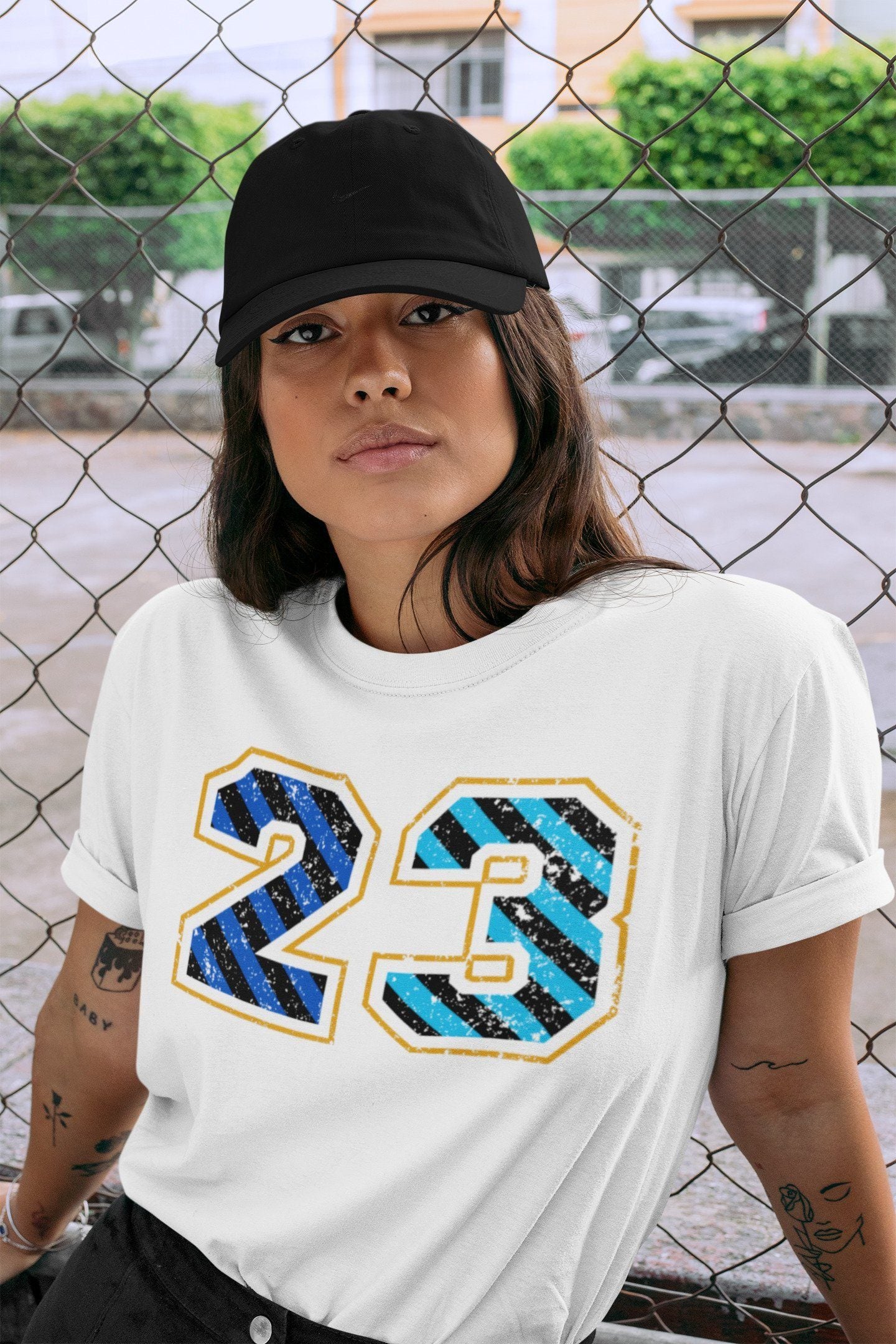 Jordan 2 OFF-WHITE Black Blue Shirt To Match Jordans Number 23 Sneaker Tees Jordan 2 OFF-WHITE Black Blue Drip Gear Zone Sneaker Matching Clothing Unisex Shirts