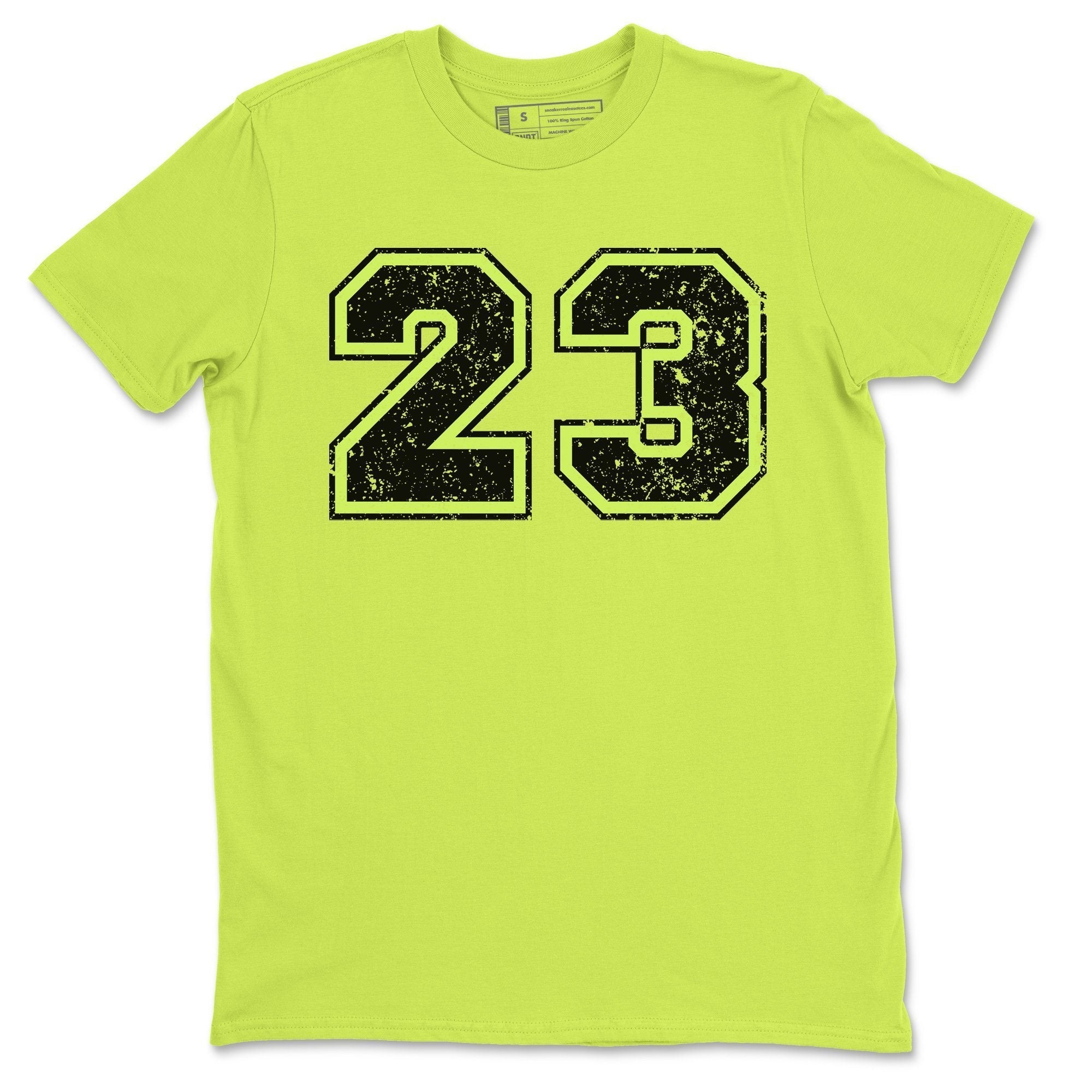 Jordan 6 Electric Green Shirt To Match Jordans Number 23 Sneaker Tees Jordan 6 Electric Green Drip Gear Zone Sneaker Matching Clothing Unisex Shirts