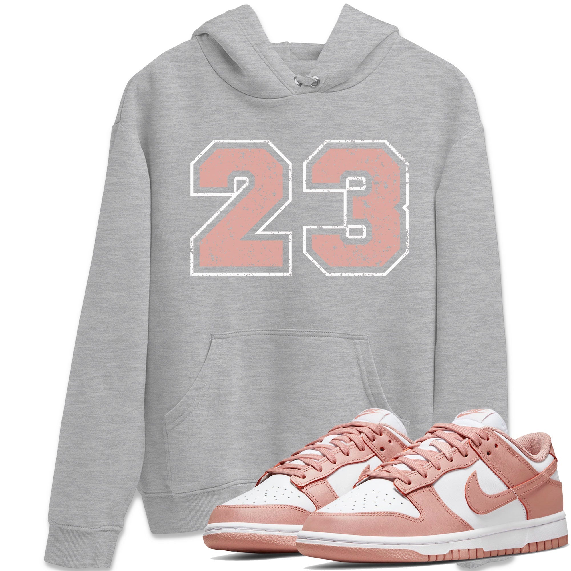 Dunk Low WMNS Rose Whisper shirt to match jordans Number 23 Streetwear Sneaker Shirt Dunk Rose Whisper Drip Gear Zone Sneaker Matching Clothing Casual Unisex shirts Heather Grey 1 T-Shirt
