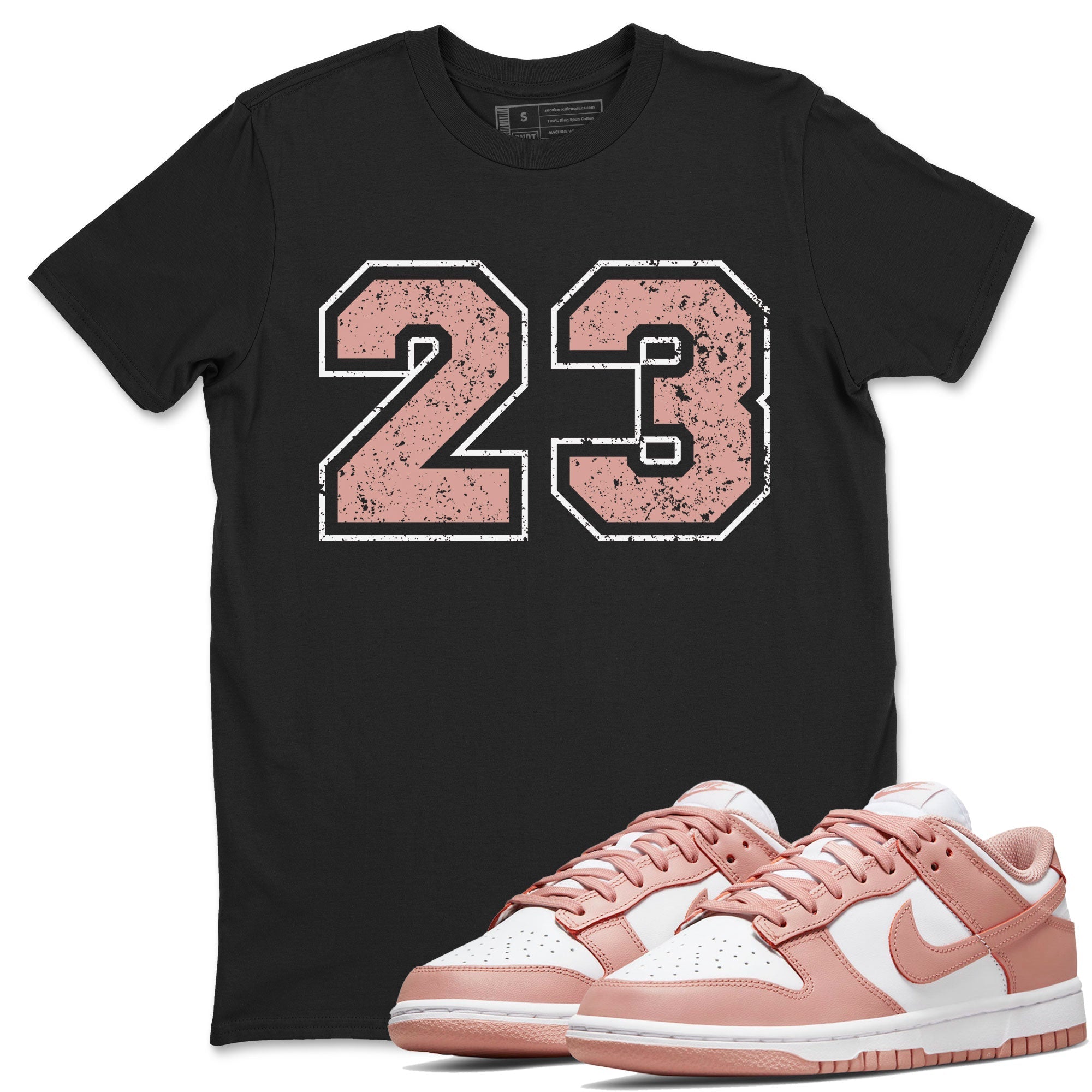 Dunk Low WMNS Rose Whisper shirt to match jordans Number 23 Streetwear Sneaker Shirt Dunk Rose Whisper Drip Gear Zone Sneaker Matching Clothing Casual Unisex shirts Black 1 T-Shirt
