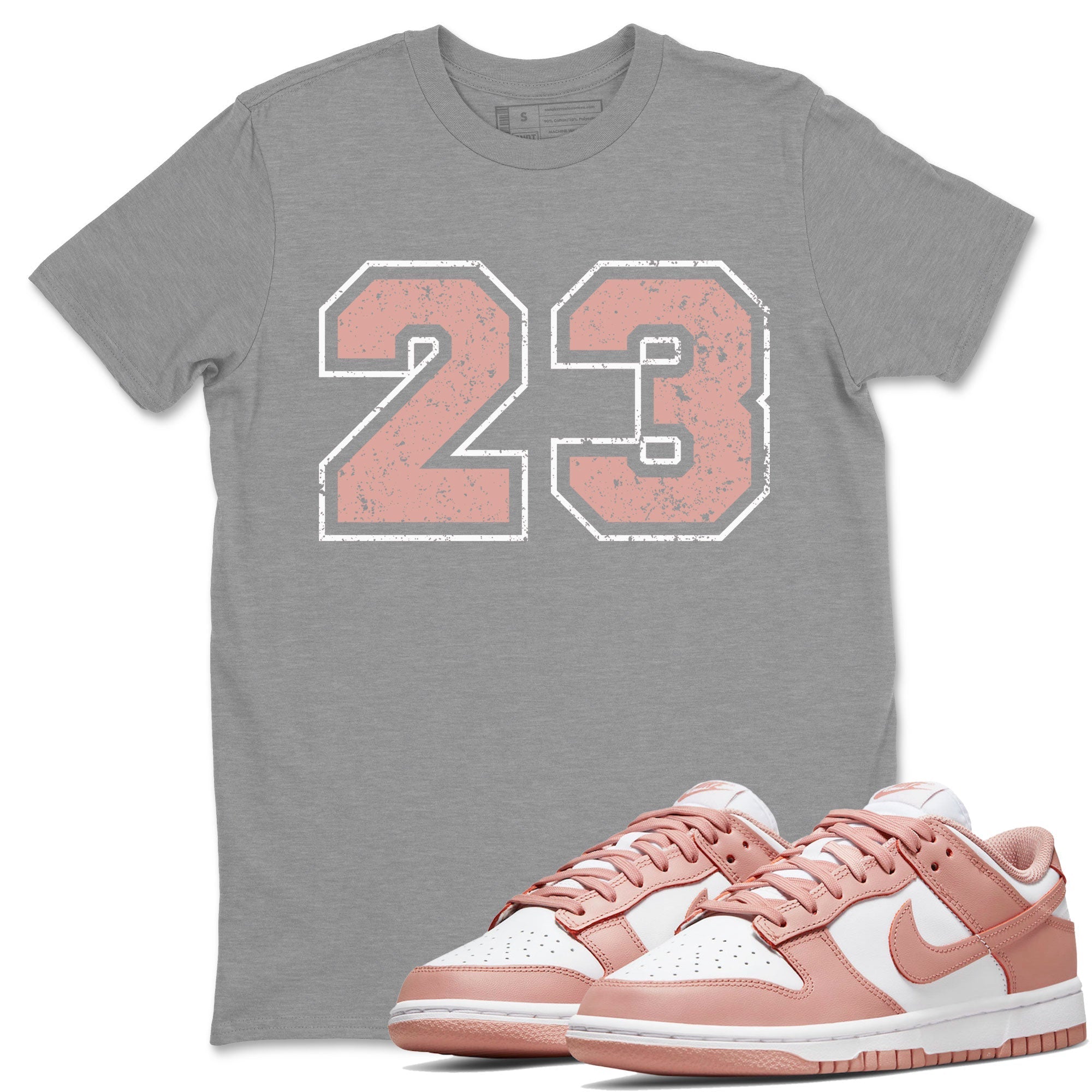 Dunk Low WMNS Rose Whisper shirt to match jordans Number 23 Streetwear Sneaker Shirt Dunk Rose Whisper Drip Gear Zone Sneaker Matching Clothing Casual Unisex shirts Heather Grey 1 T-Shirt