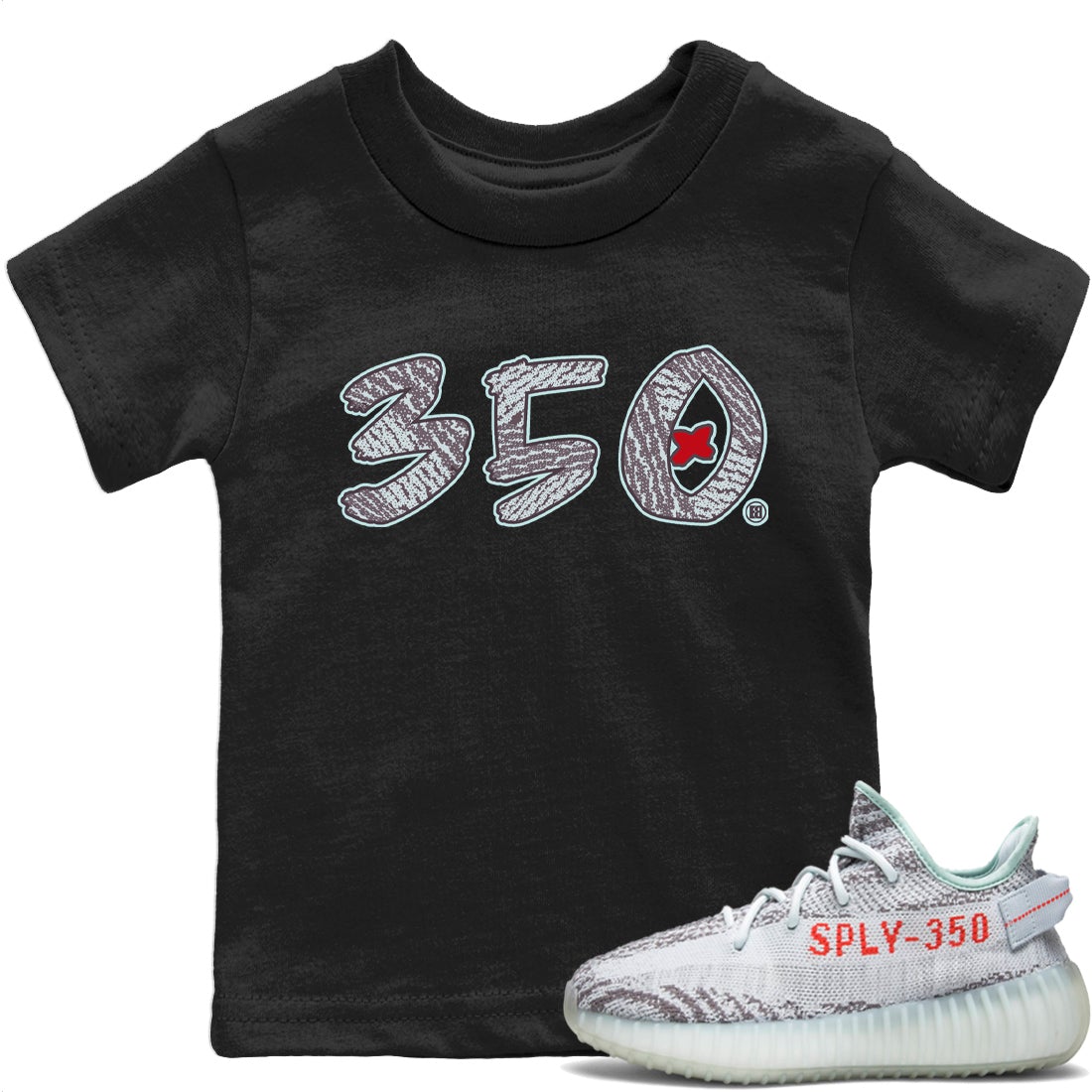 Yeezy 350 Blue Tint Shirt To Match Jordans Number 350 Sneaker Tees Yeezy 350 Blue Tint Drip Gear Zone Sneaker Matching Clothing Kids Shirts