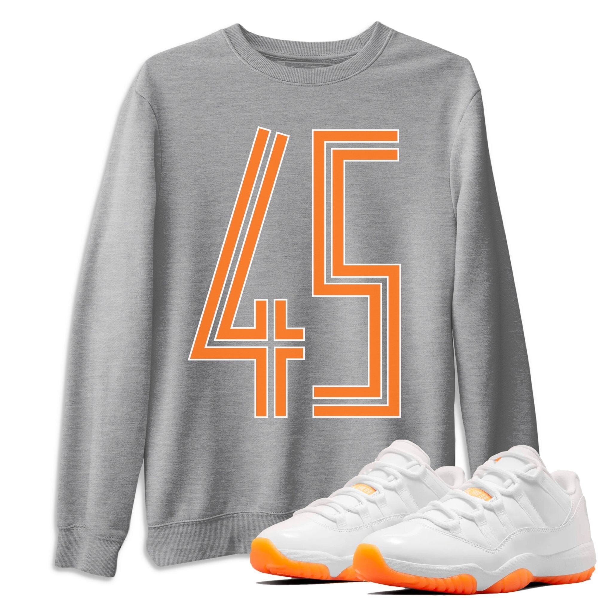 Jordan 11 Citrus Shirt To Match Jordans Number 45 Sneaker Tees Jordan 11 Citrus Drip Gear Zone Sneaker Matching Clothing Unisex Shirts