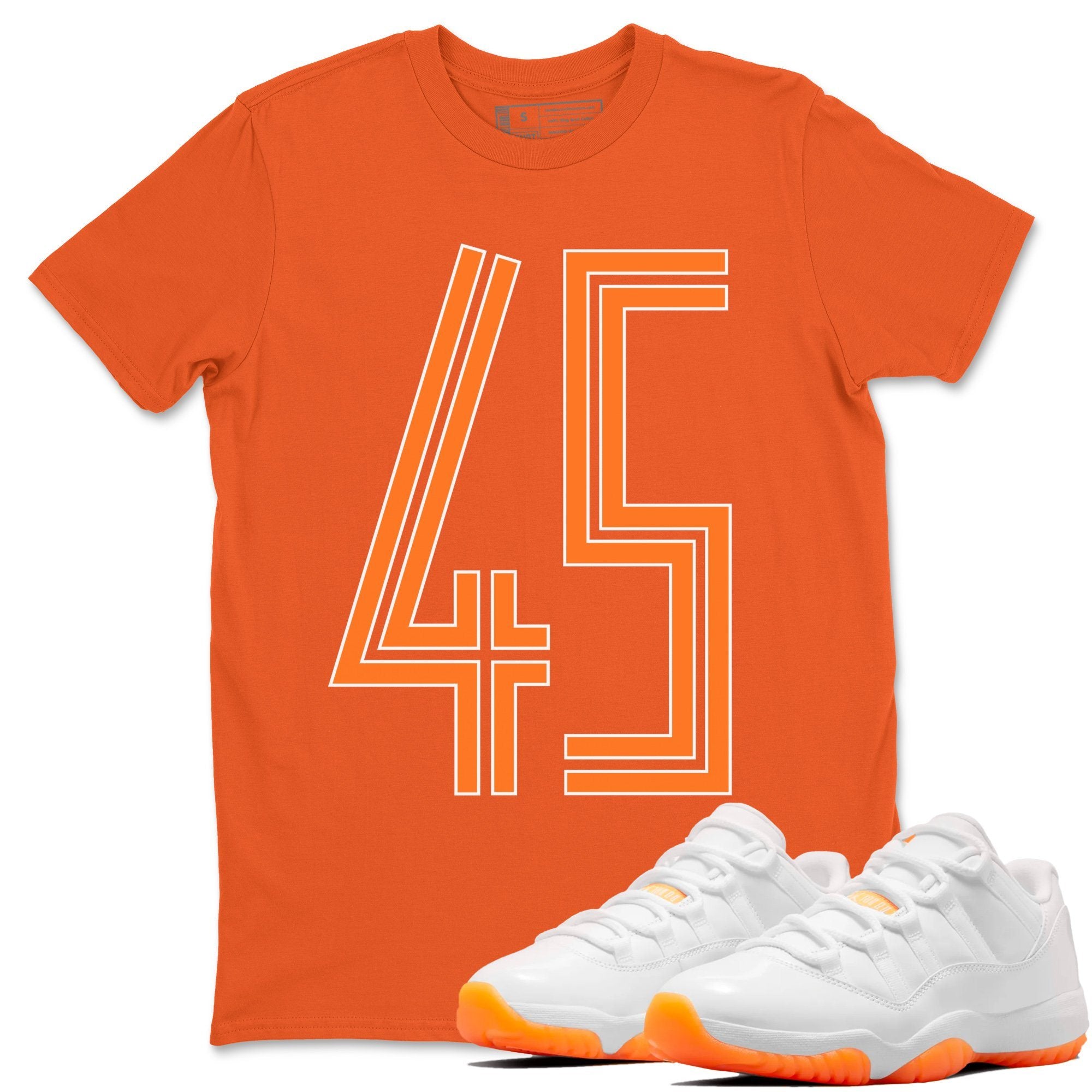 Jordan 11 Citrus Shirt To Match Jordans Number 45 Sneaker Tees Jordan 11 Citrus Drip Gear Zone Sneaker Matching Clothing Unisex Shirts
