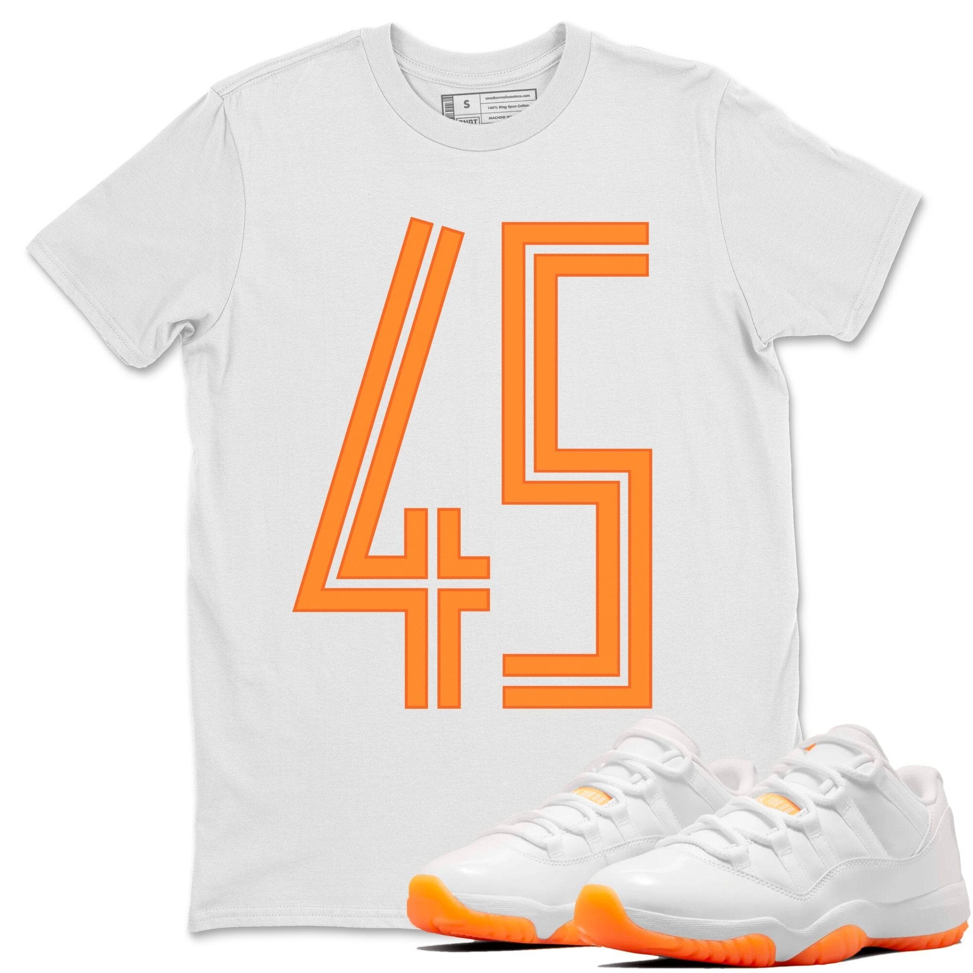 Jordan 11 Citrus Shirt To Match Jordans Number 45 Sneaker Tees Jordan 11 Citrus Drip Gear Zone Sneaker Matching Clothing Unisex Shirts