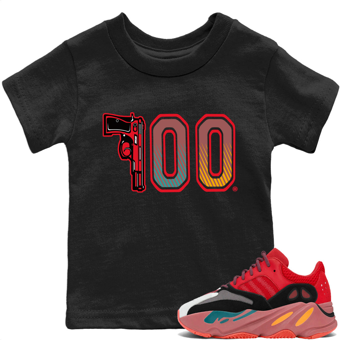 Yeezy 700 Hi-Res Red Shirt To Match Jordans Number 700 Sneaker Tees Yeezy 700 Hi-Res Red Drip Gear Zone Sneaker Matching Clothing Kids Shirts