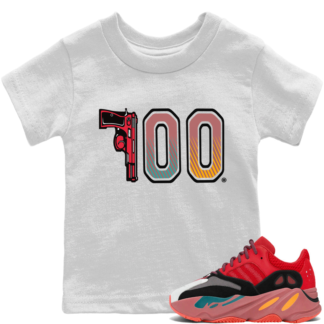 Yeezy 700 Hi-Res Red Shirt To Match Jordans Number 700 Sneaker Tees Yeezy 700 Hi-Res Red Drip Gear Zone Sneaker Matching Clothing Kids Shirts