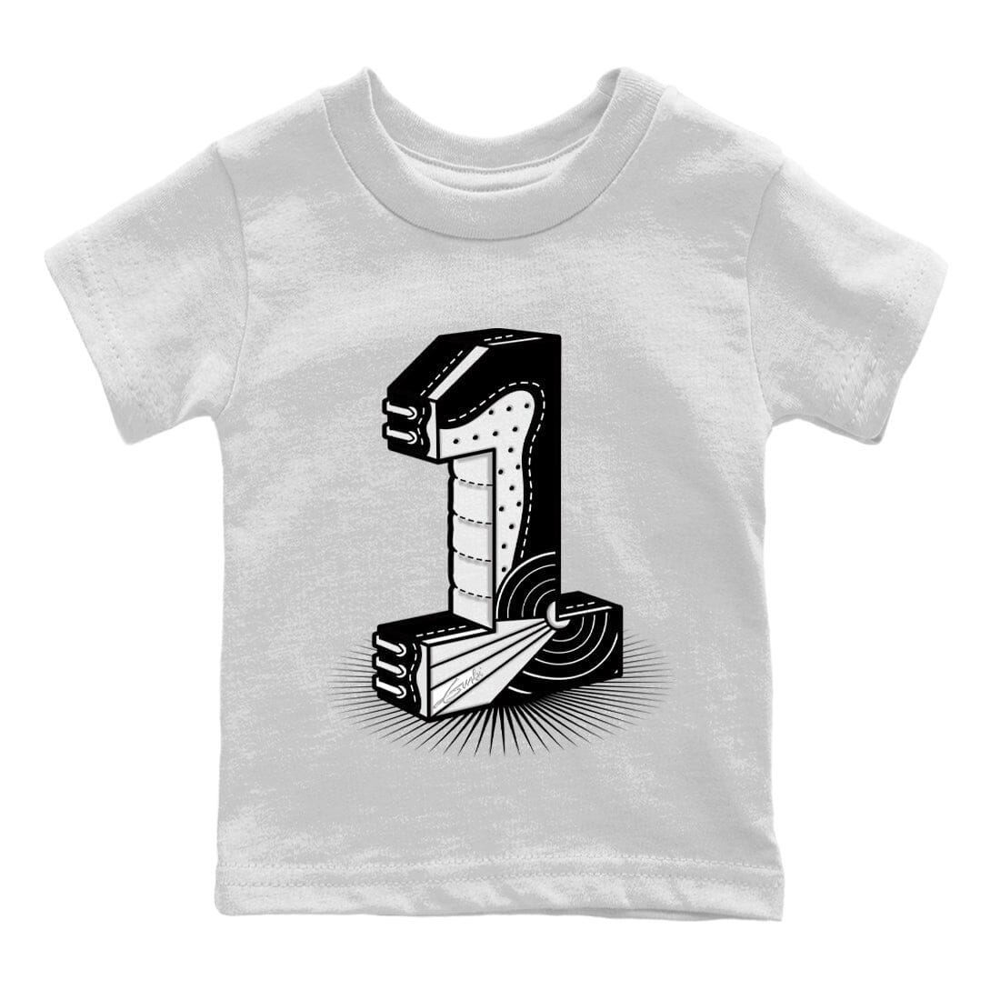 Jordan 1 Homage Sneaker Matching T-Shirt Number Statue Sneaker Tees Jordan 1 Homage Sneaker Release Tees Kids Shirts