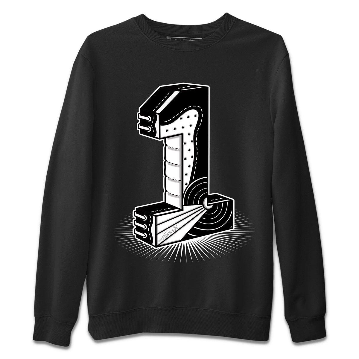 Jordan 1 Homage Sneaker Matching T-Shirt Number Statue Sneaker Tees Jordan 1 Homage Sneaker Release Tees Crew Neck Tees